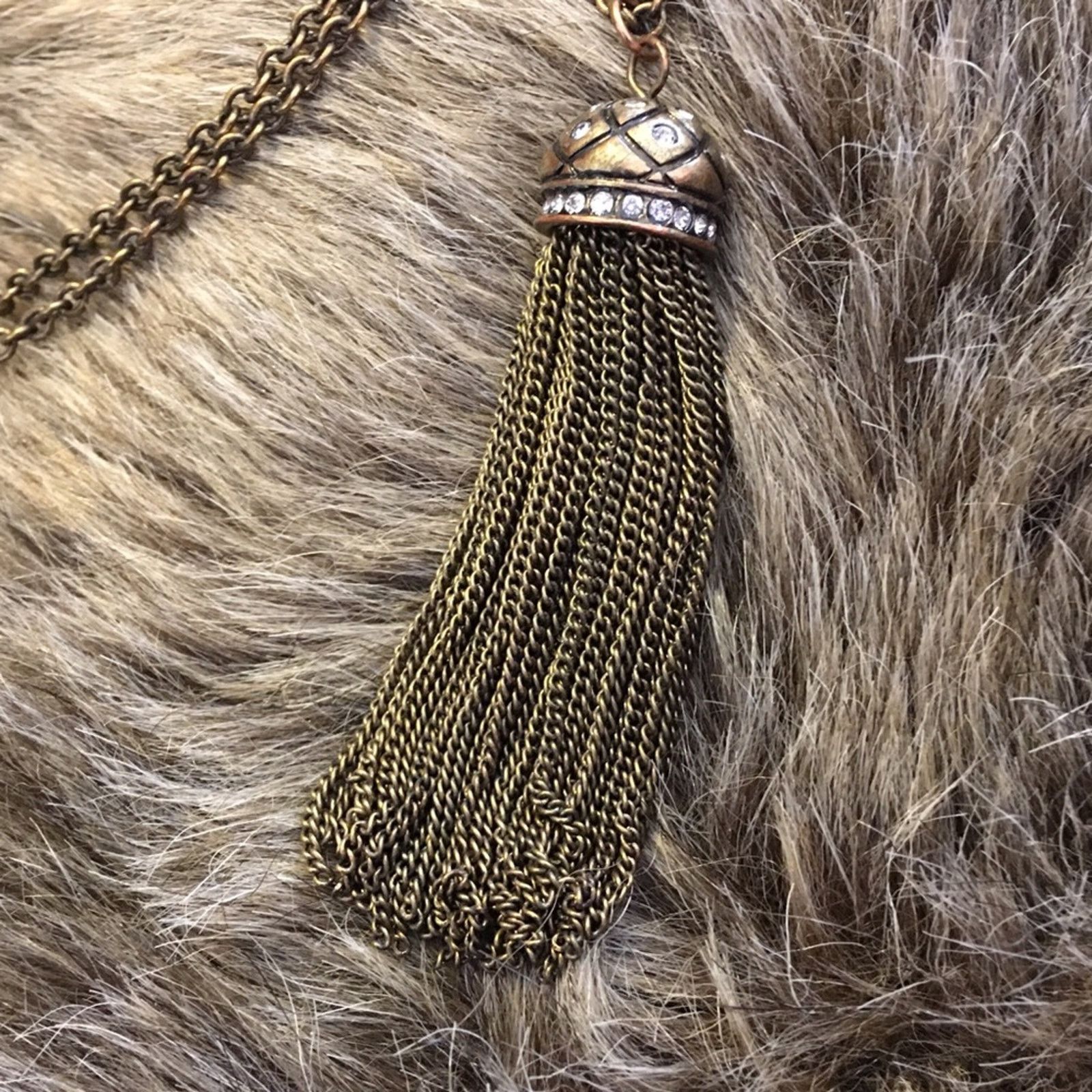 J.Crew J Crew acorn chain tassel rhinestone necklace Size ONE SIZE - 6 Thumbnail