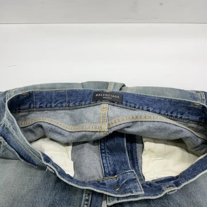 Balenciaga Balenciaga Balenciaga Blue HighWaisted Denim Pants -2507 Size US 27 - 6 Thumbnail