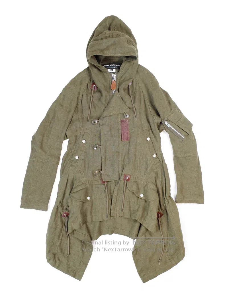 Junya Watanabe Junya Watanabe Linen Military Hooded Women's Jacket Size S / US 4 / IT 40 - 1 Thumbnail