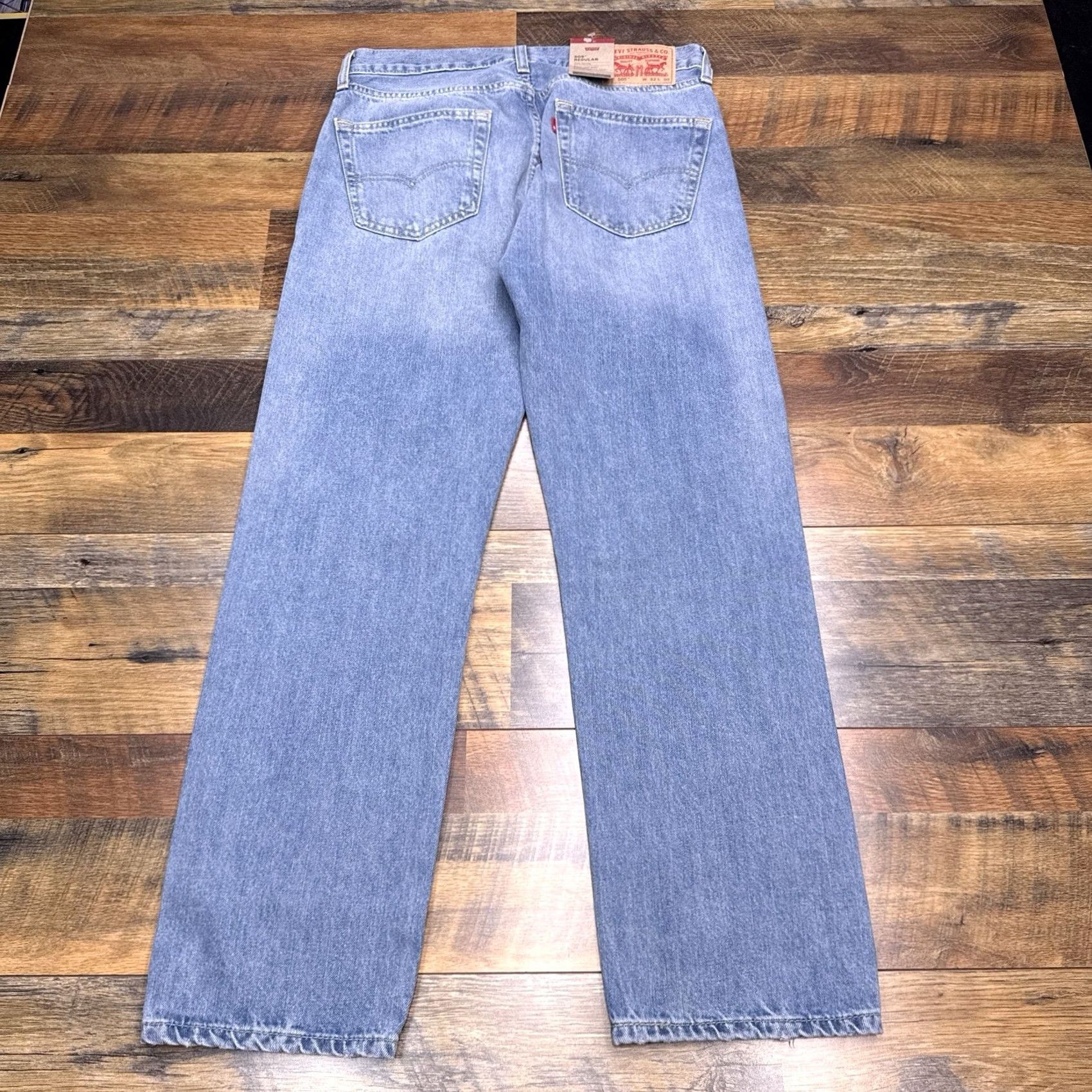 Levi's Levi's 505 Jeans Mens 32x30 Straight Denim Mid Rise Blue 5-Pocket Regular Waist Stretch Comfort Size US 32 / EU 48 - 3 Thumbnail