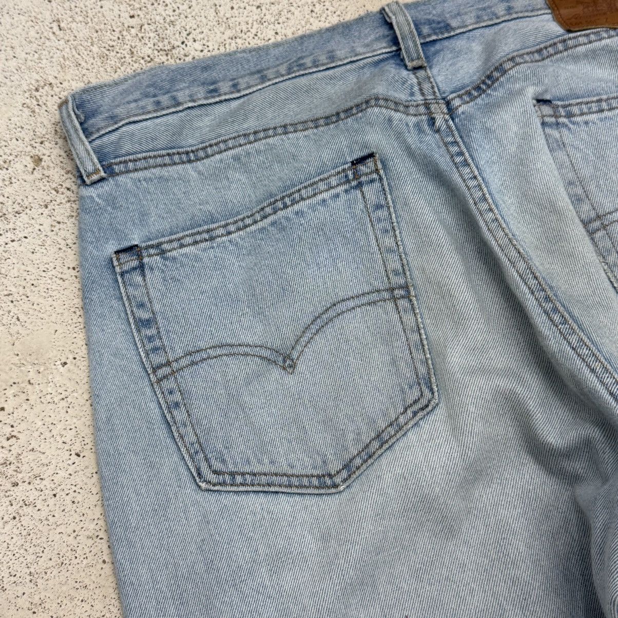 Levi's Levis 551 Big E Hemp Repaired Denim Pants Size US 35 - 14 Thumbnail