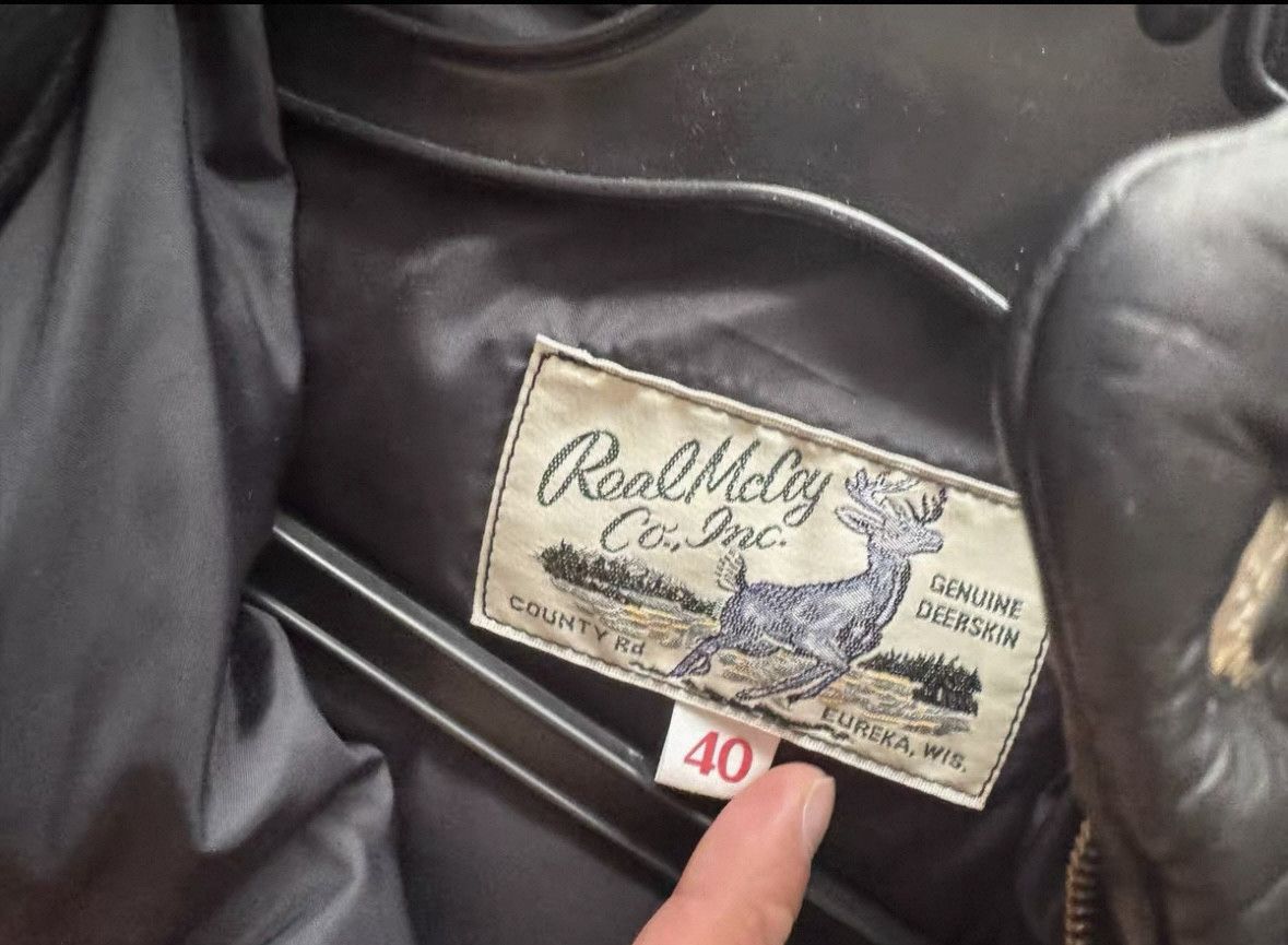 The Real McCoy's The Real Mccoy's Black deerskin mid-length down jacket Size US XXS / EU 40 - 2 Thumbnail