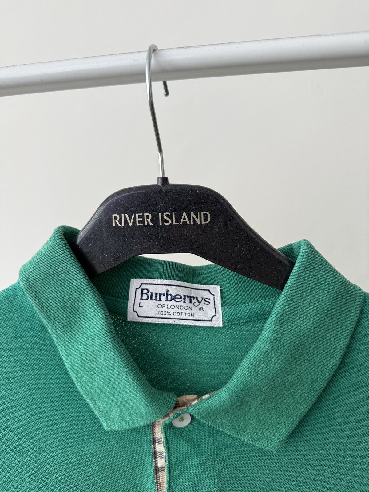 Burberry Vintage Burberry Polo Shirt Green Nova Check Placket Size US S / EU 44-46 / 1 - 6 Thumbnail