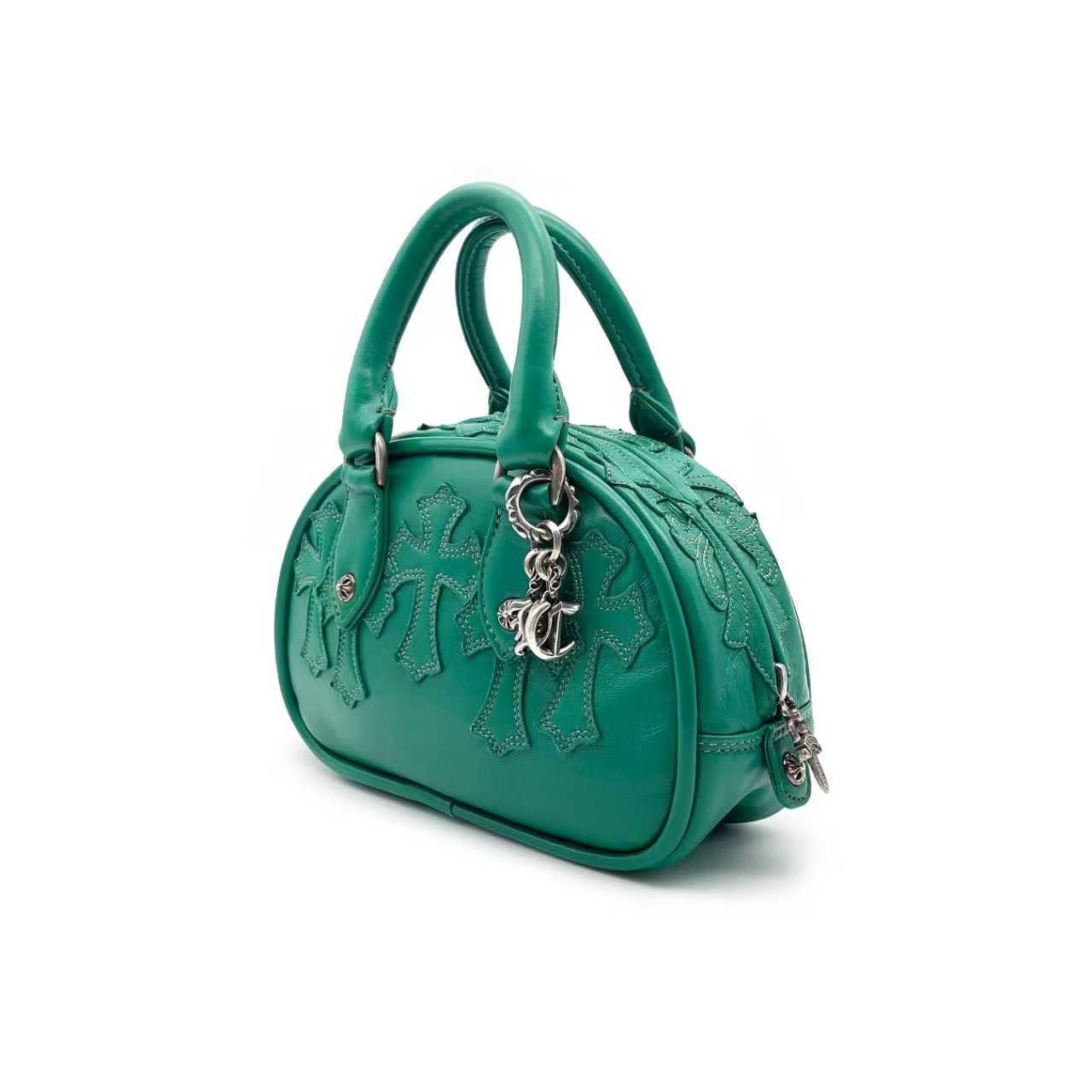 Chrome Hearts Chrome Hearts Leather Cross Patch Green Mini Gym Bag Size ONE SIZE - 3 Thumbnail