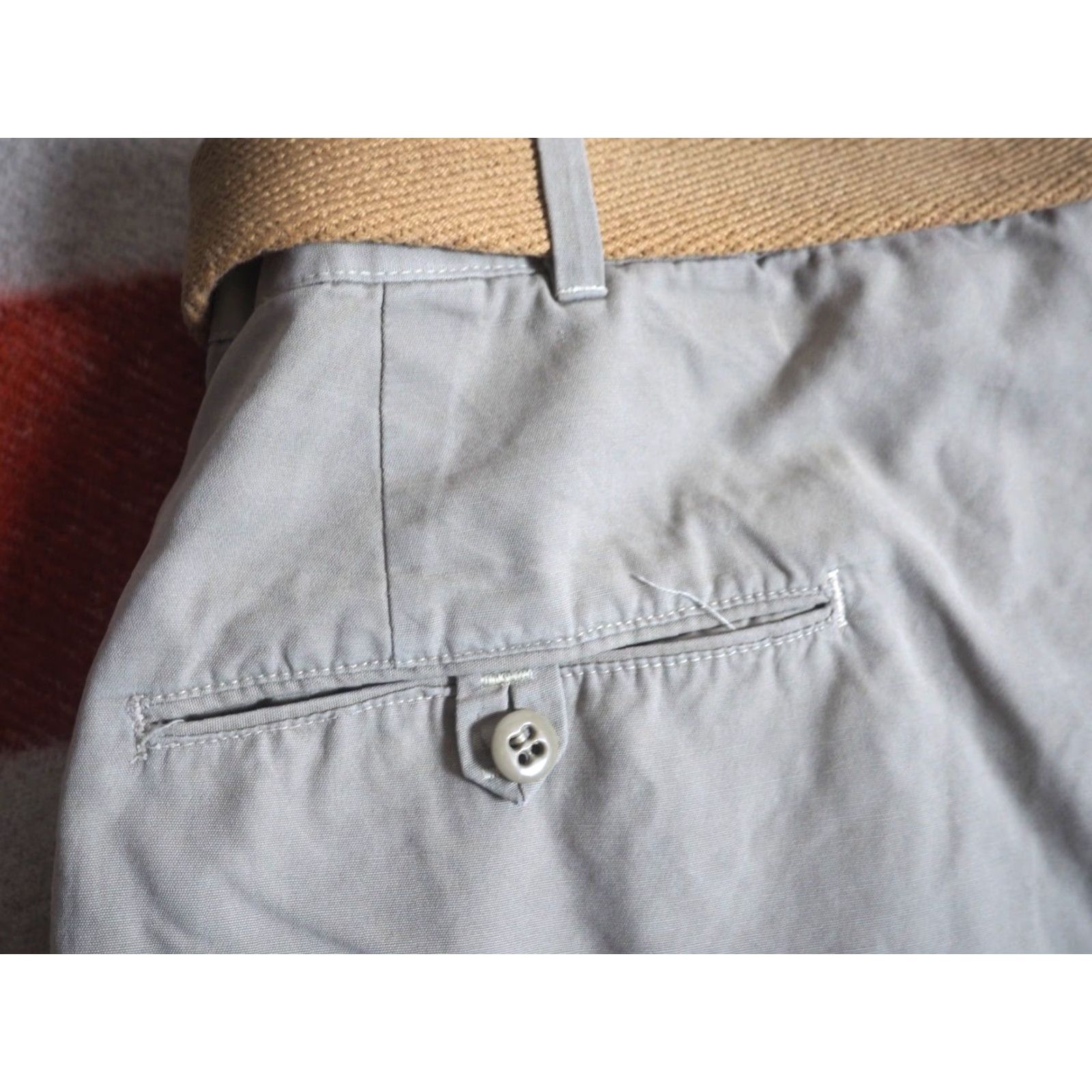 Abercrombie & Fitch VINTAGE Abercrombie & Fitch Army Safari Khaki Shorts Mens 36W 36" Waist 20" Length Beige Chino Casual Military 50s Size US 36 / EU 52 - 8 Thumbnail