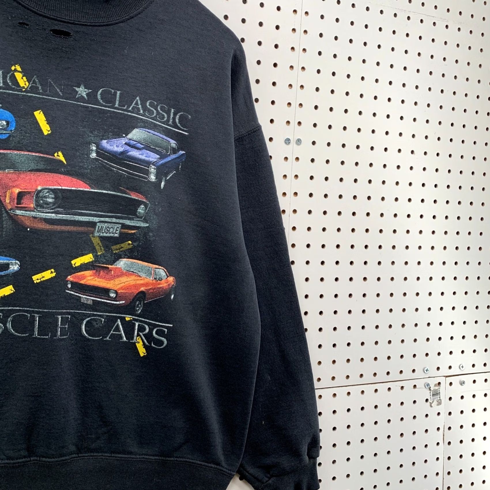 Vintage VINTAGE American Classic Muscle Cars Crewneck Sweatshirt Black Adult L 90s Cars Mens Size US L / EU 52-54 / 3 - 6 Thumbnail