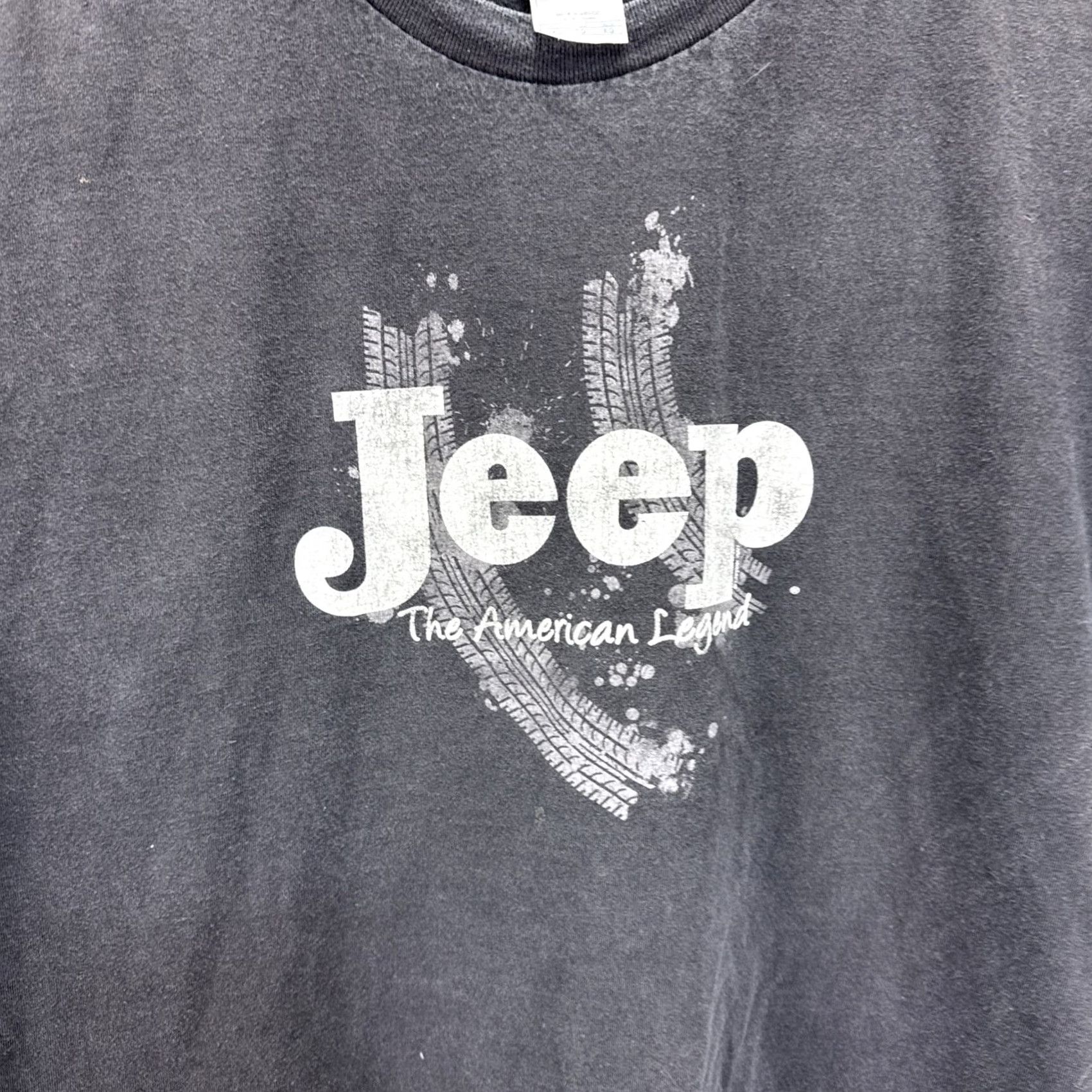 Spell VINTAGE Chrysler Faded Spell Out Jeep The American Legend T-Shirt Black XL Crew Neck Short Sleeve Men Size US XL / EU 56 / 4 - 2 Thumbnail