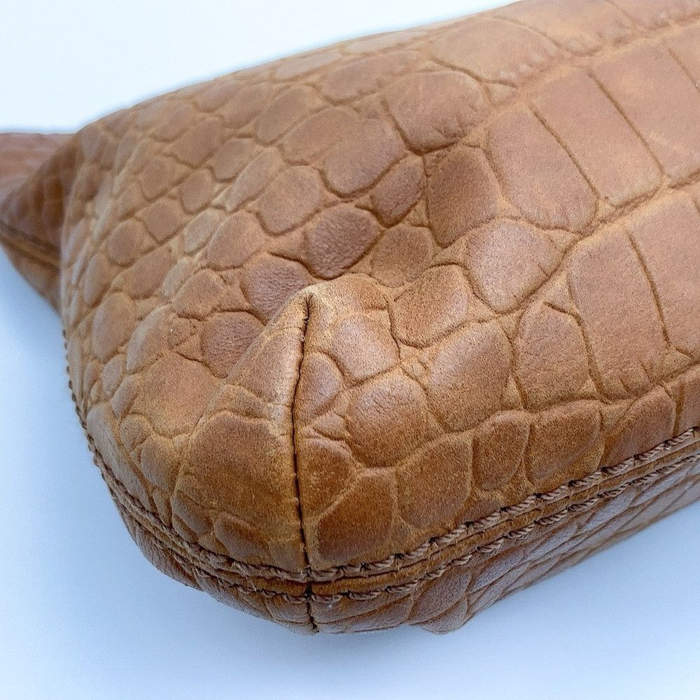 Michael Kors Michael Kors Tan Crocodile-Patterned Wristlet Size ONE SIZE - 4 Thumbnail