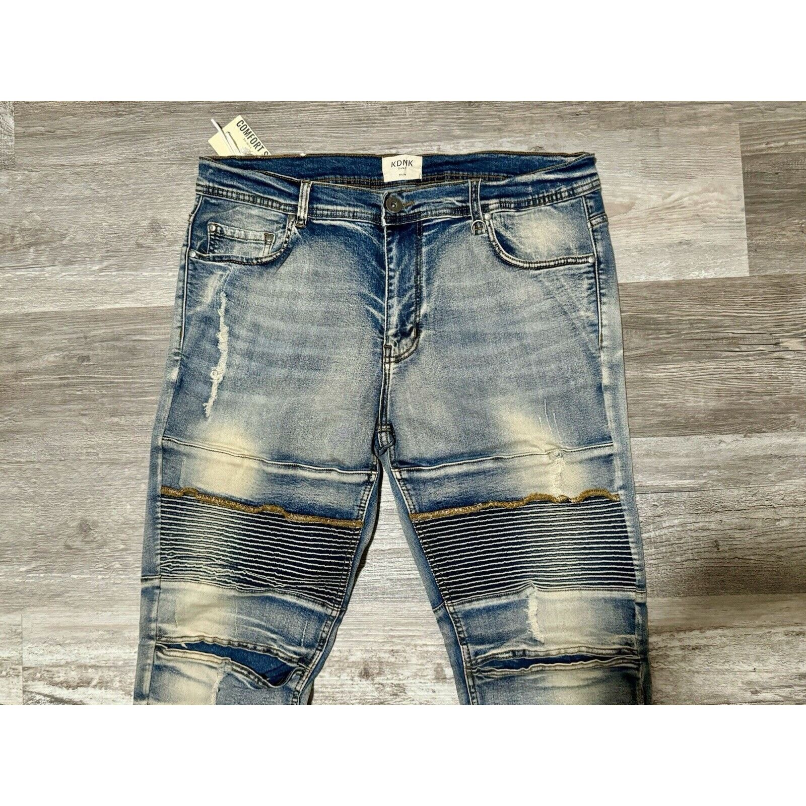 Other KDNK Men's Distressed Slim Tapered Jeans 38 Size US 38 / EU 54 - 2 Thumbnail
