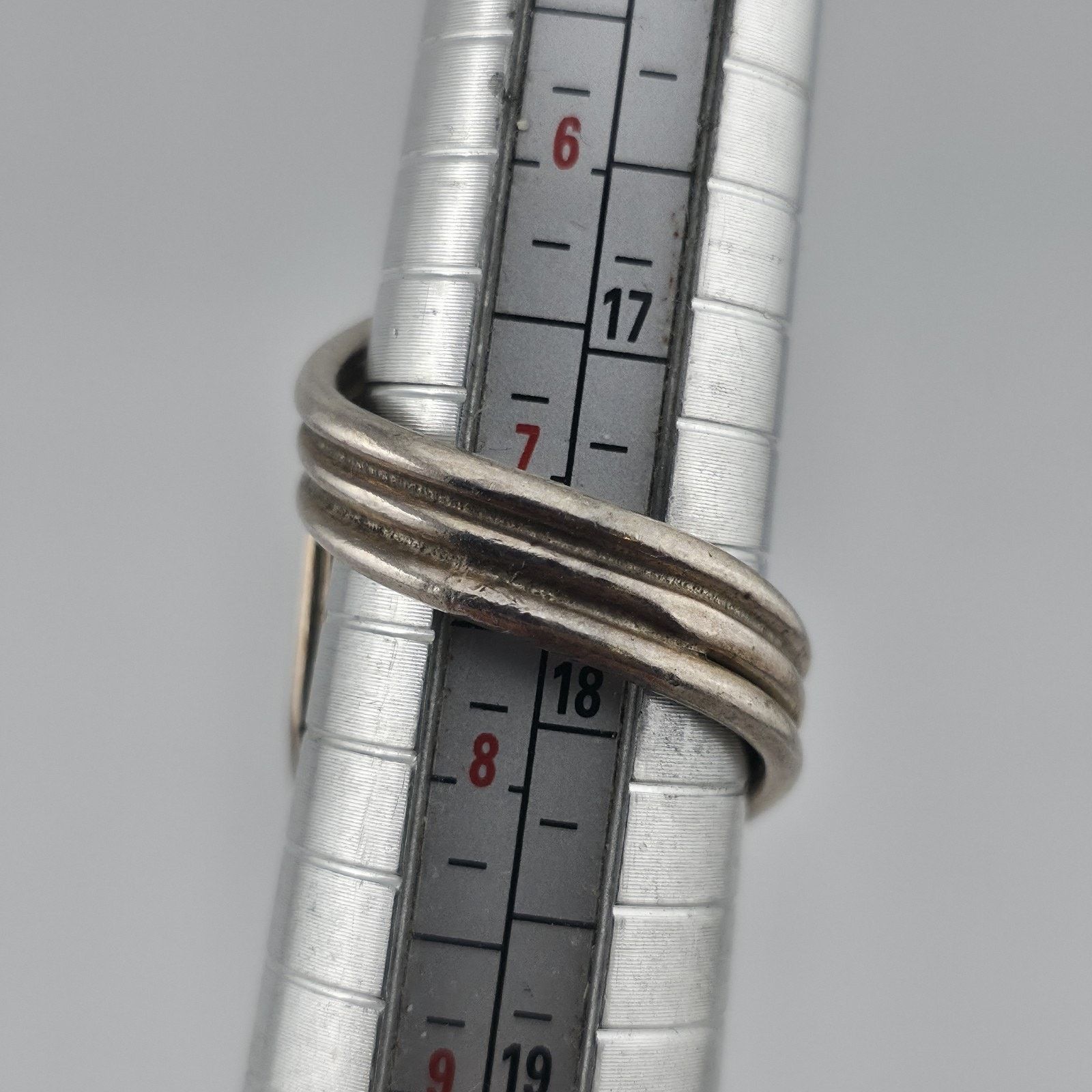 Other Vintage Sterling Silver Modernist Swirl Ring 7.5 Abstract Size ONE SIZE - 9 Thumbnail
