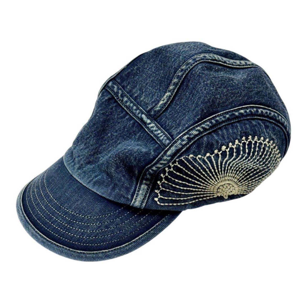 Kapital KAPITAL Furoshiki Fan Embroidery Denim 5-Panel Camp Cap Size ONE SIZE - 1 Thumbnail
