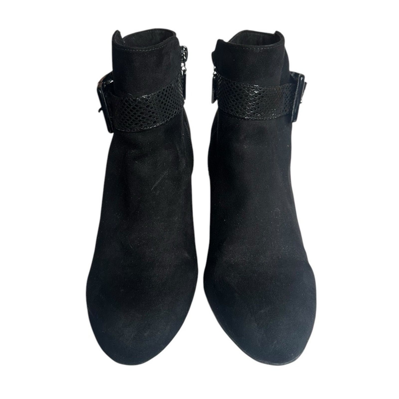 London Fog London Fog Black Ankle Booties Heeled Boots Buckle 8M Size US 8 / IT 38 - 6 Thumbnail