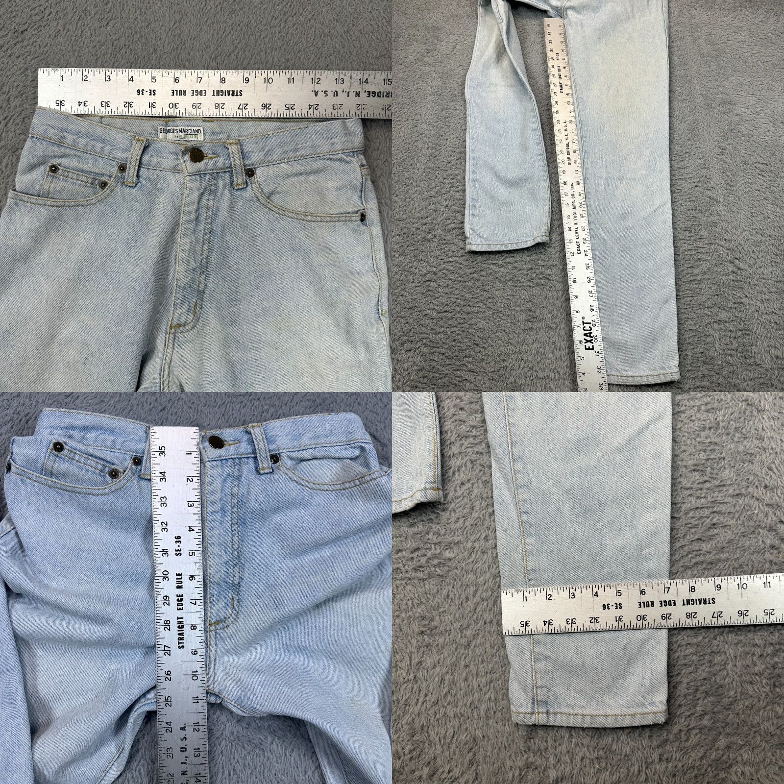 Guess GUESS Jeans 28 x 33 Light Wash High Rise 5-Pocket Denim Relaxed Men Shirt? Size US 28 / EU 44 - 9 Thumbnail