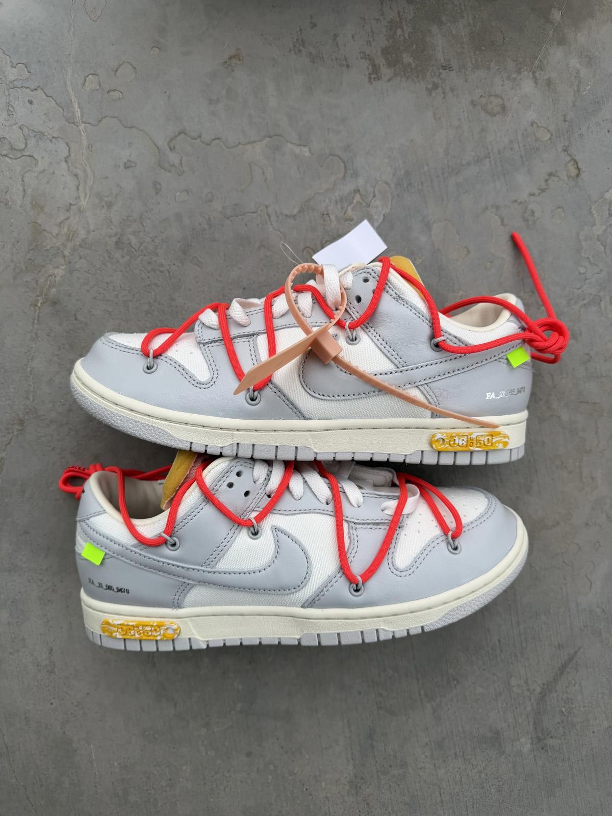 Nike Nike Dunk Low Off-White Lot 6 Size 8.5M DS OG All Size US 8.5 / EU 41-42 - 2 Thumbnail