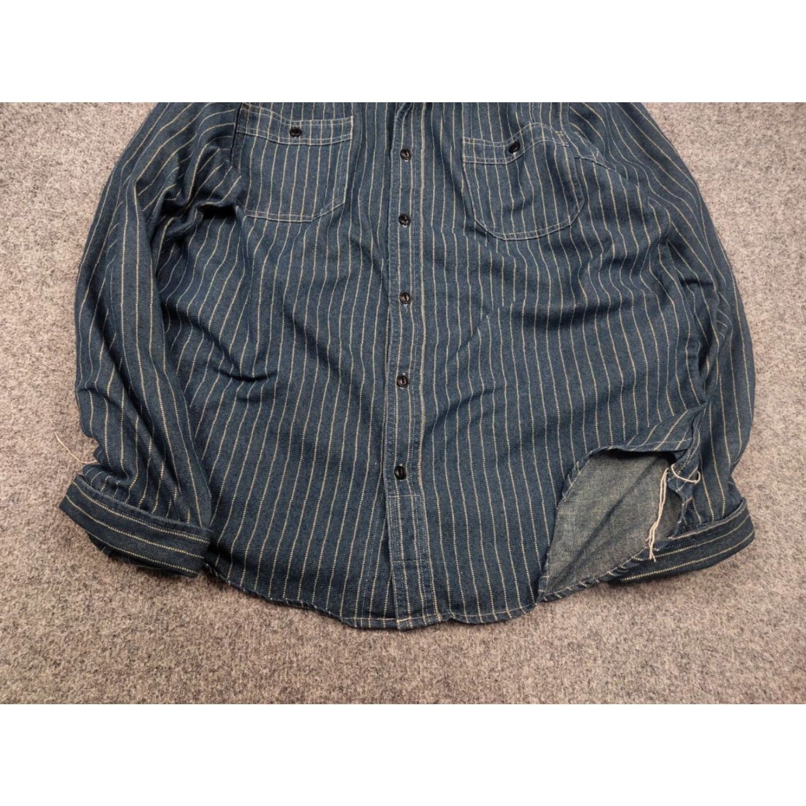 Vintage Non Stock Flyer Japan Wabash Vent Hole Vintage Style Work Shirt Size US XXL / EU 58 / 5 - 5 Thumbnail