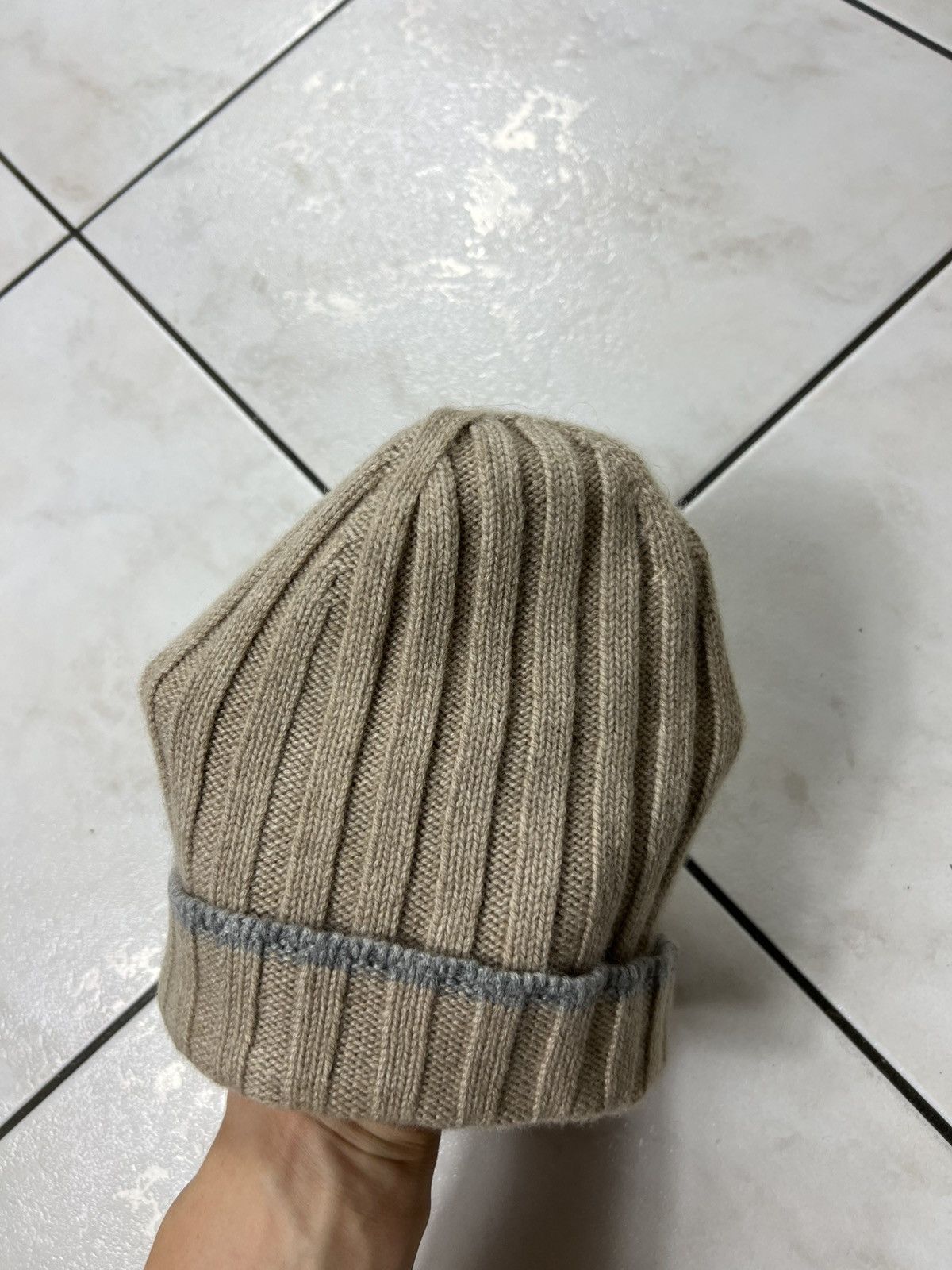 Brunello Cucinelli Brunello Cucinelli 100% cashmere ribbed knit beanie hat cap Size ONE SIZE - 11 Thumbnail
