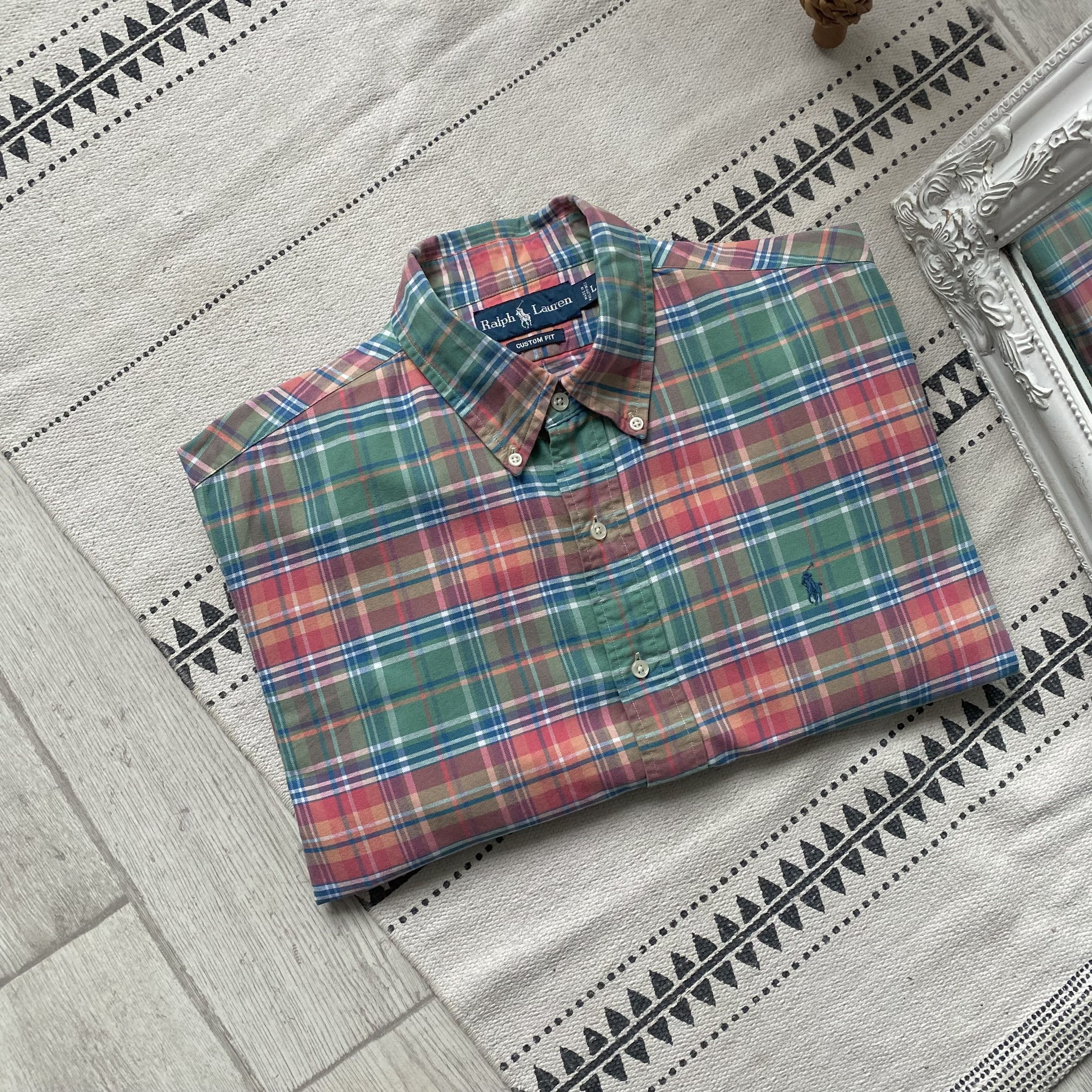 Polo Ralph Lauren 🏇Vintage 80s Polo Ralph Lauren Flannel Shirt Travis Style Size US L / EU 52-54 / 3 - 9 Thumbnail