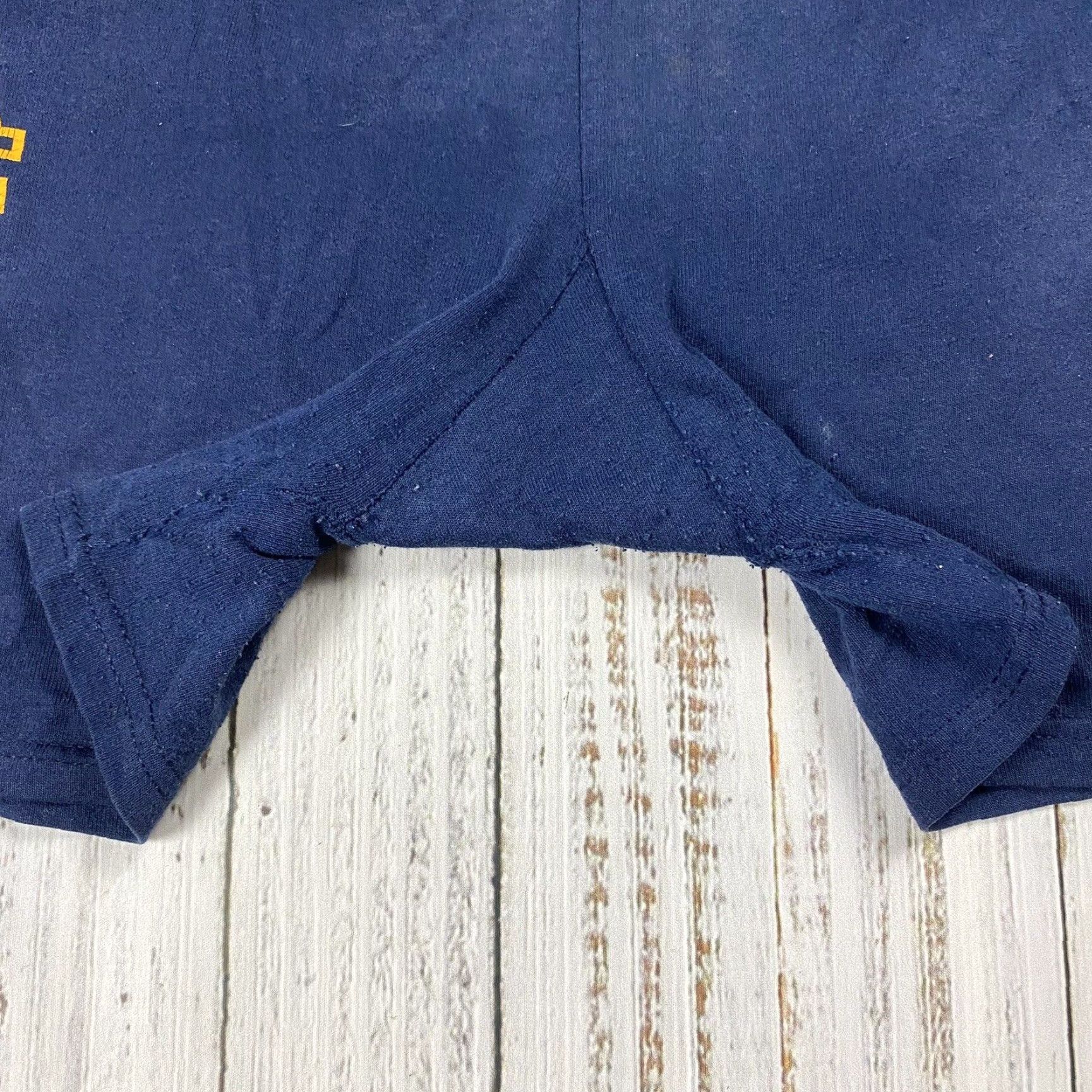 Soffe VINTAGE 90s Navy Shorts Men's 2XL Athletic Casual Made in USA Blue Cotton Blend Spellout Military Logo Size US 39 - 3 Thumbnail