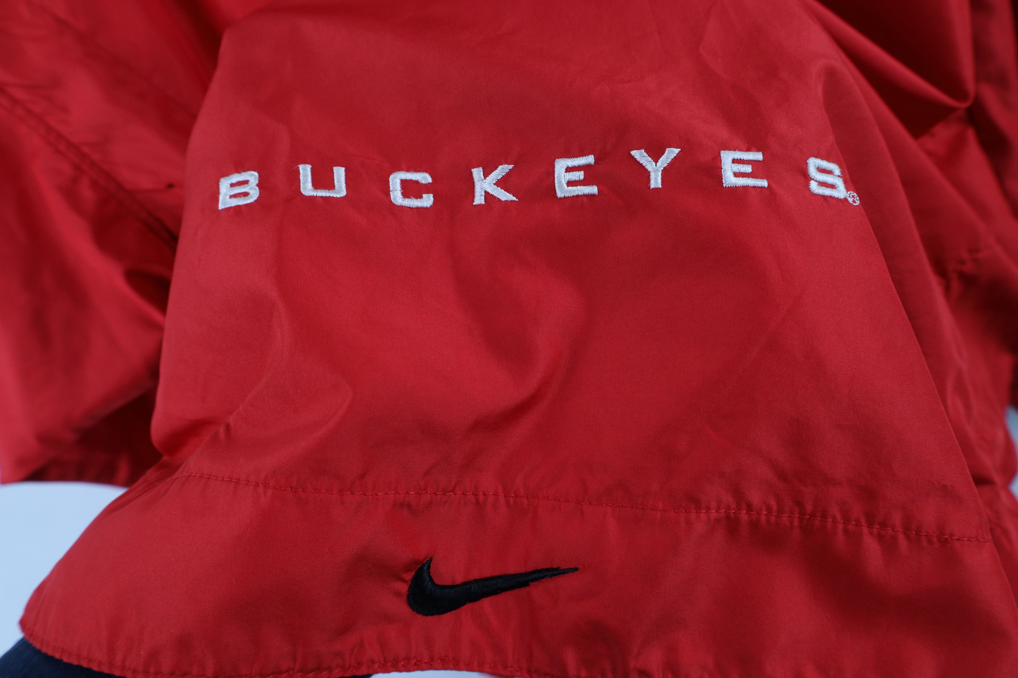 Nike × Vintage Vintage 90s Nike Swoosh Ohio State University Jacket Red Size US XL / EU 56 / 4 - 12 Thumbnail