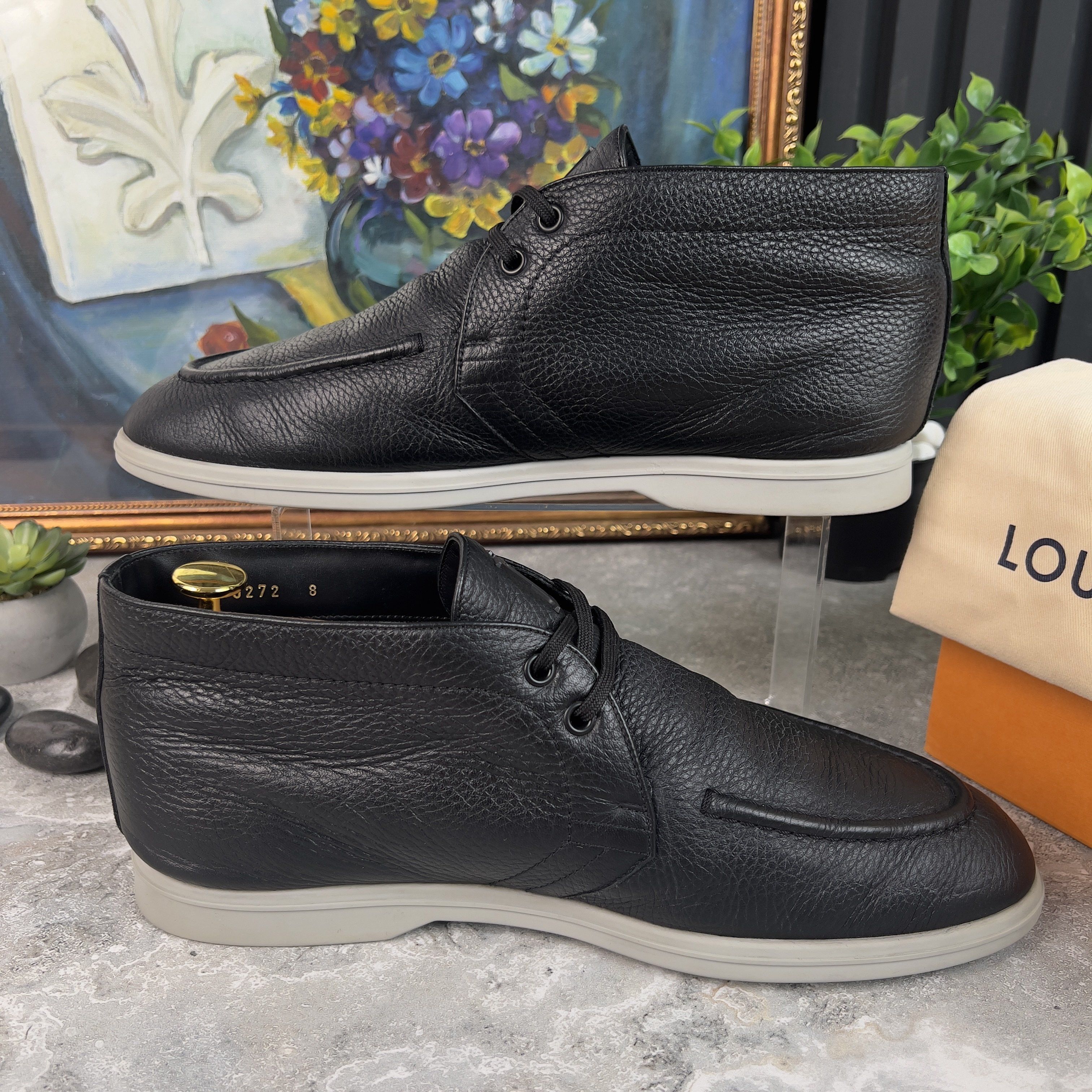 Louis Vuitton Louis Vuitton Estate High Derbies Grain Leather Loro Piana Size US 9 / EU 42 - 5 Thumbnail