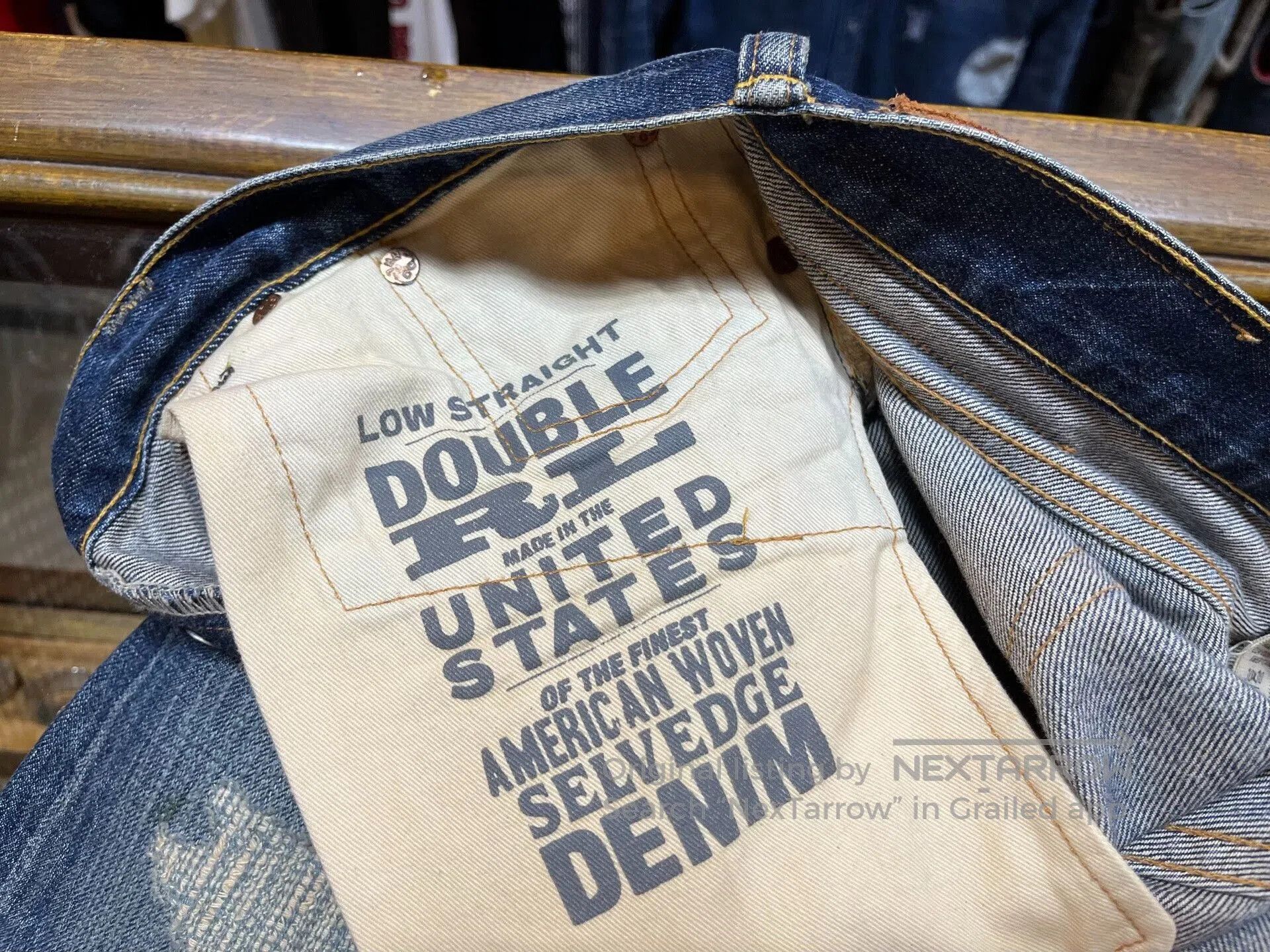 RRL Ralph Lauren distressed blue denim jeans by rrl. Size US 30 / EU 46 - 7 Thumbnail