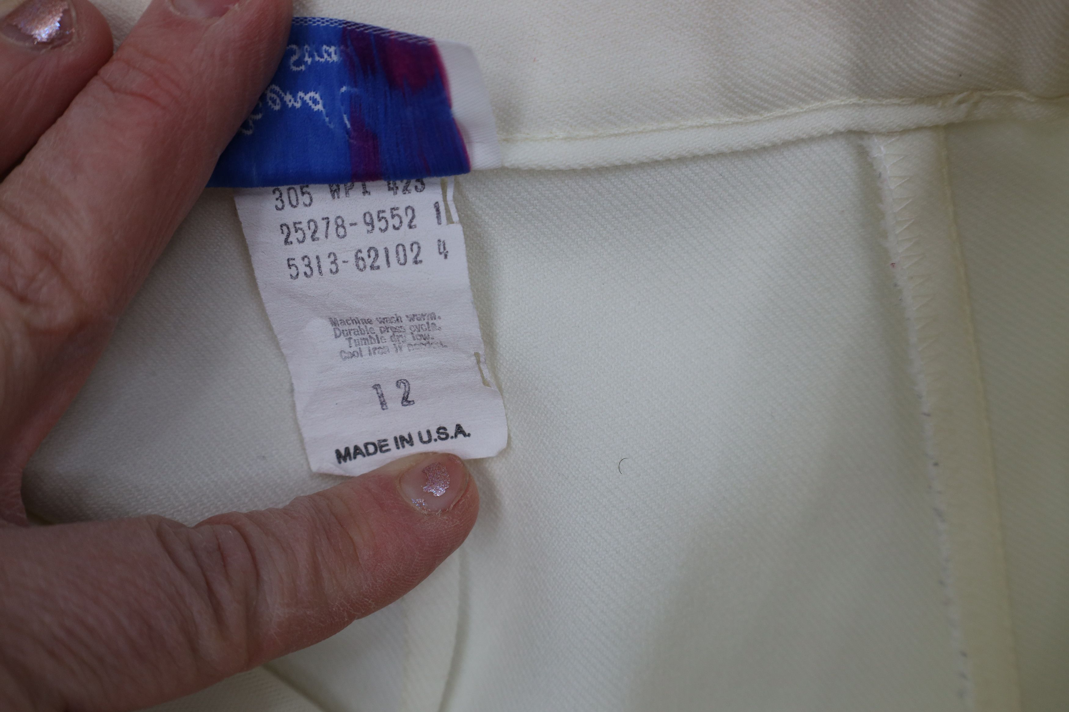 Levi's Vintage 70s Levis Knit Straight Leg Chino Pants Cream USA Size 34" / US 12 / IT 48 - 9 Thumbnail