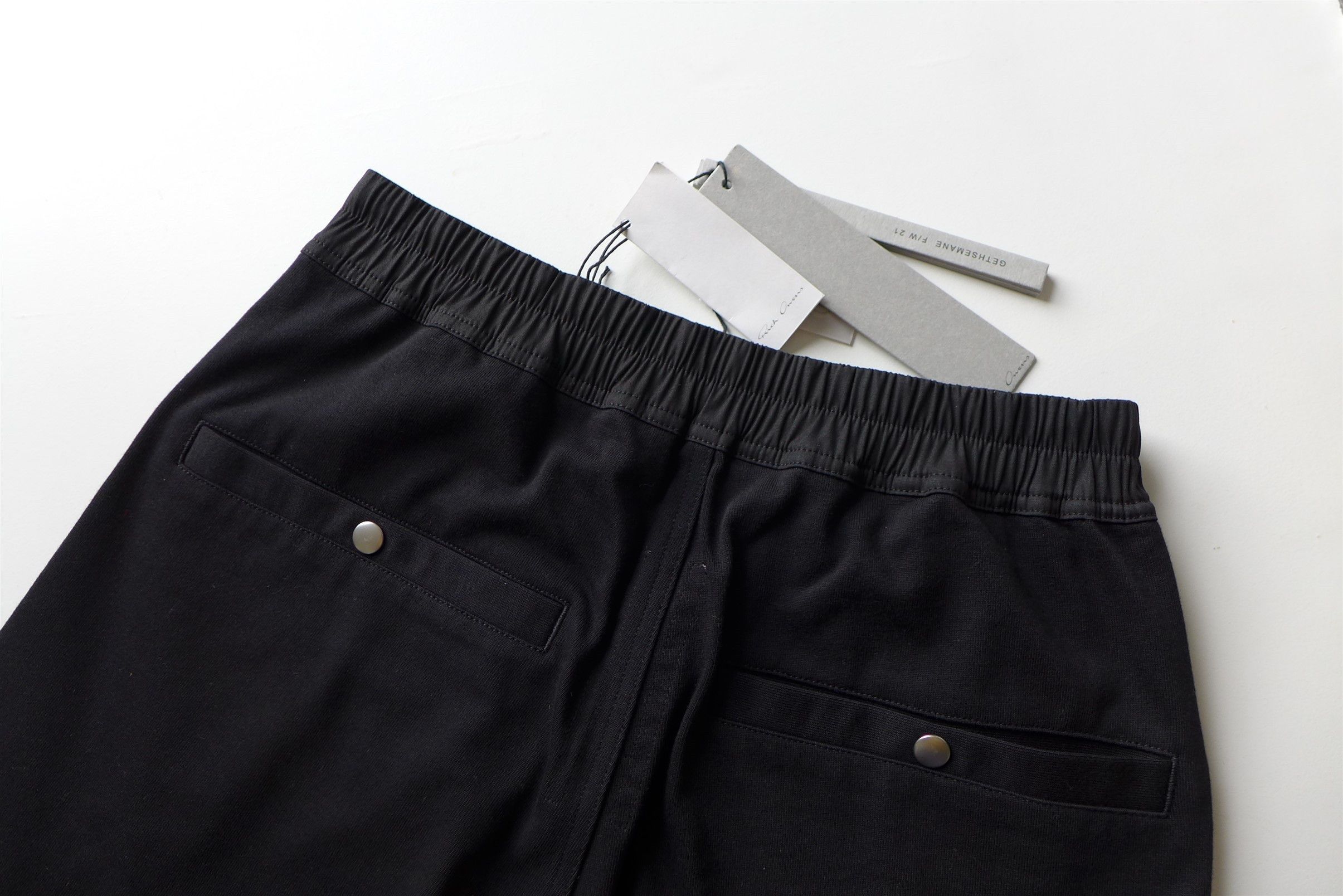 Rick Owens Rick Owens Tecuatl Cropped Drawstring Pants - Black Cotton Size US 32 / EU 48 - 6 Thumbnail