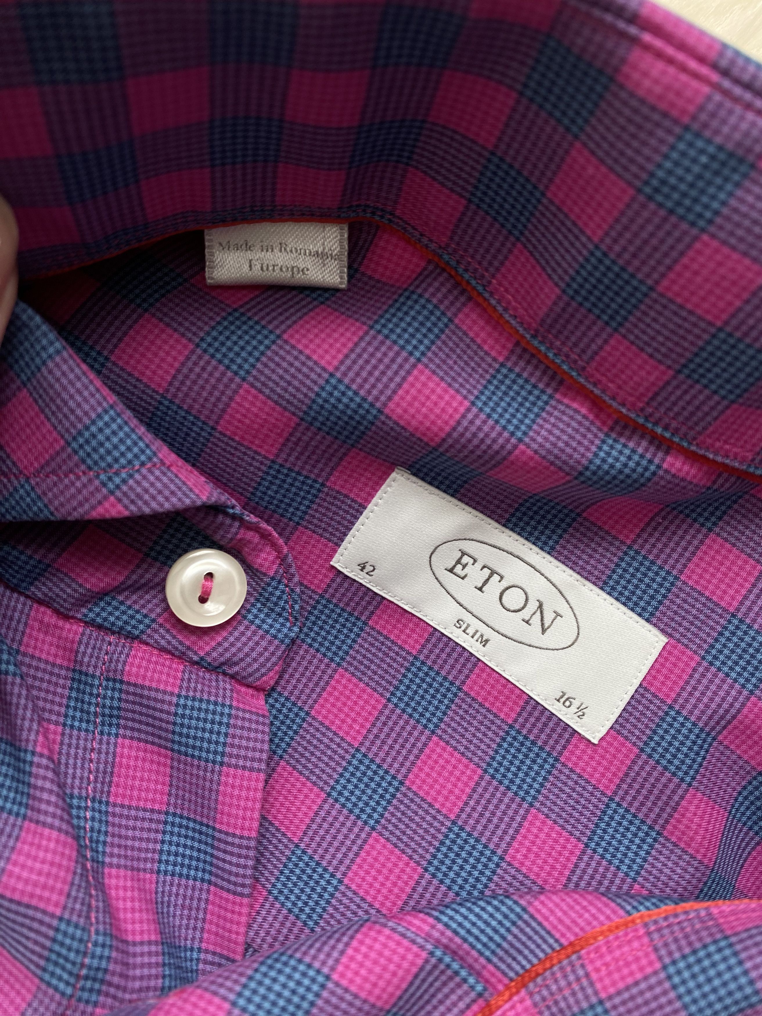 Eton Eton Pink Shirt Size US M / EU 48-50 / 2 - 5 Thumbnail
