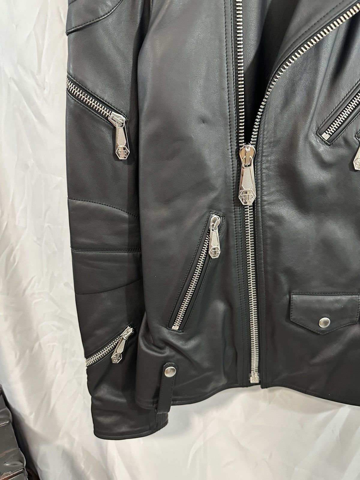 Philipp Plein PHILIPP PLEIN LEATHER SKULL JACKET Size US L / EU 52-54 / 3 - 7 Thumbnail