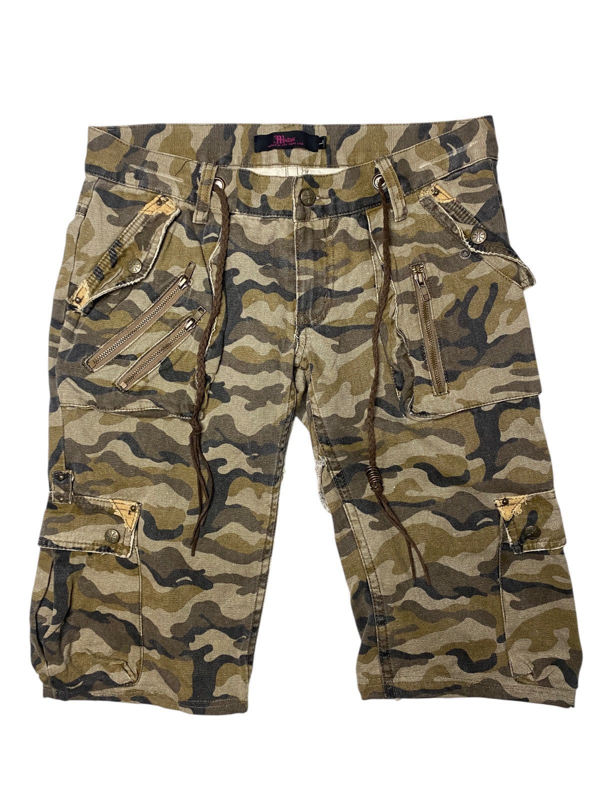 If Six Was Nine 2000's Midas Camo Laced Up Ring Shorts Size US 29 - 1 Thumbnail