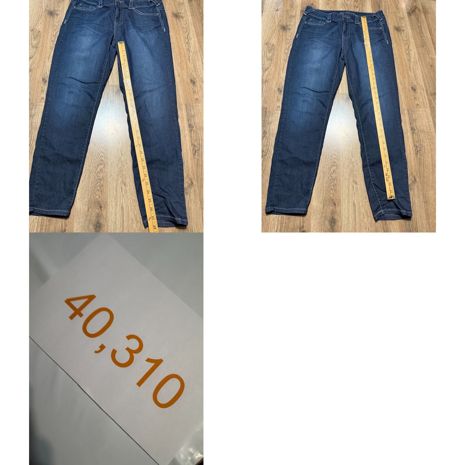 Vintage Maurices Jeans Women's 14 Short Blue Denim Straight Leg Dark Wash, 5-Pocket Size 36" / US 14 / IT 50 - 8 Thumbnail