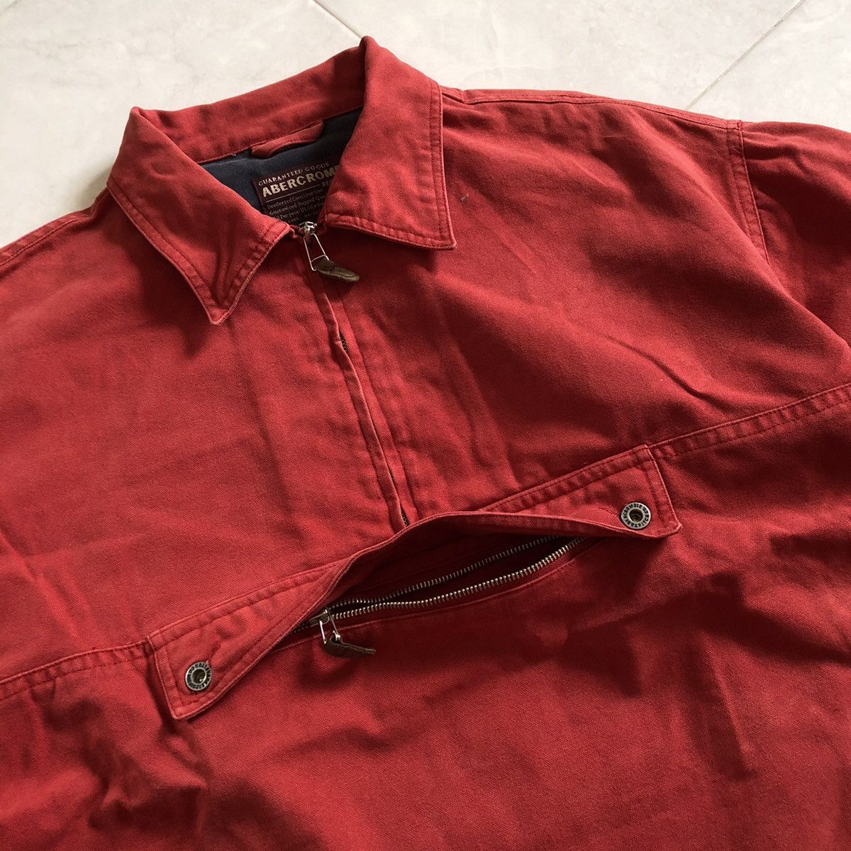 Abercrombie & Fitch ABERCROMBI & FITCH Red Pullover Pouch Country Jacket Size US L / EU 52-54 / 3 - 5 Thumbnail