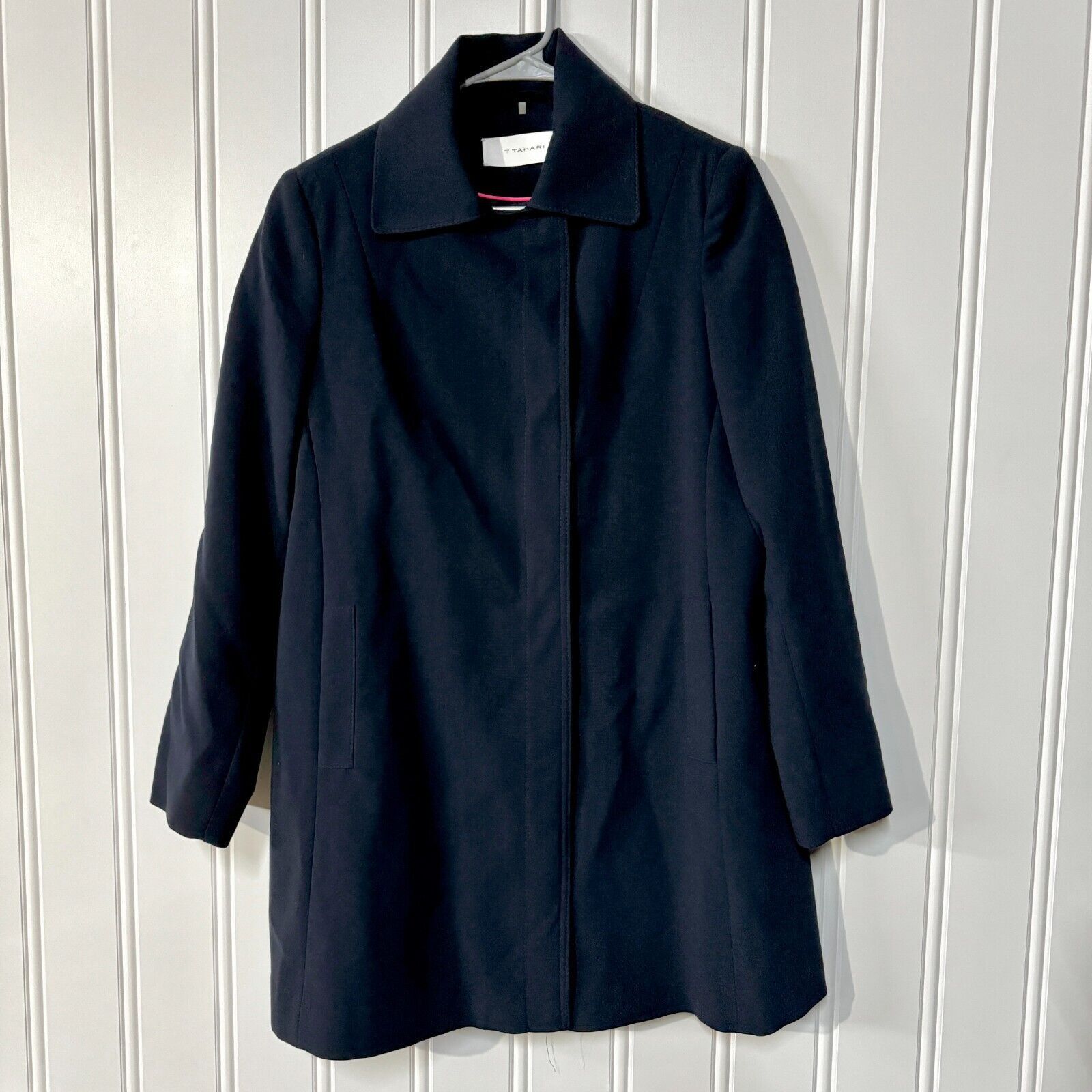 Elie Tahari Tahari Jacket Button Down Navy Blue Pleated Collared Size M Size M / US 6-8 / IT 42-44 - 1 Thumbnail