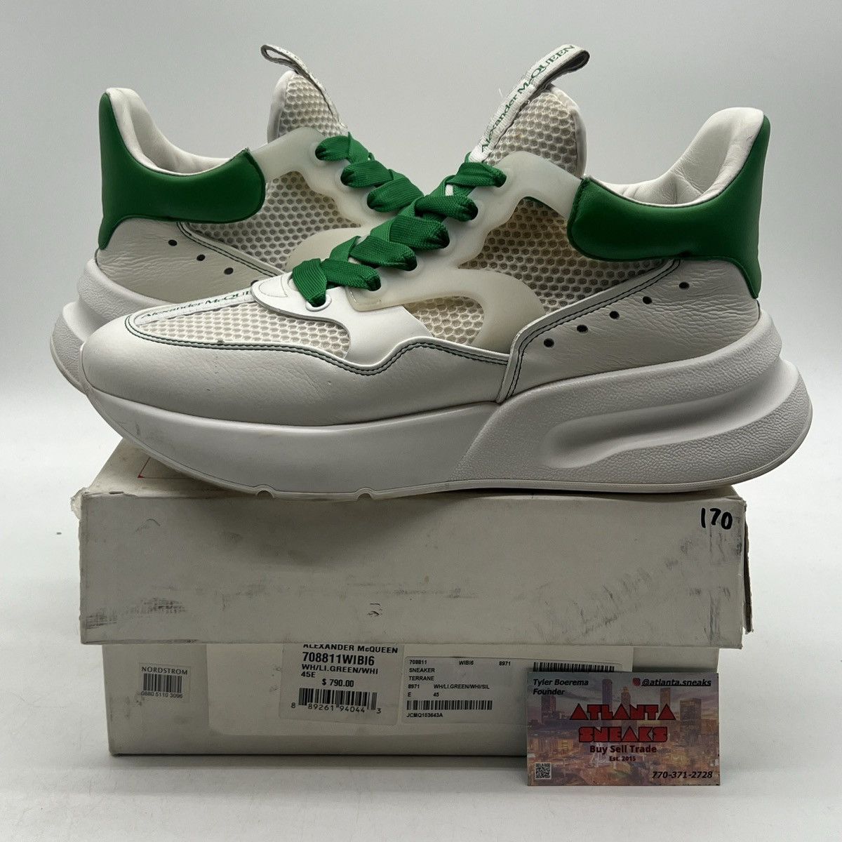 Alexander McQueen Alexander McQueen white green Size US 12 / EU 45 - 1 Thumbnail