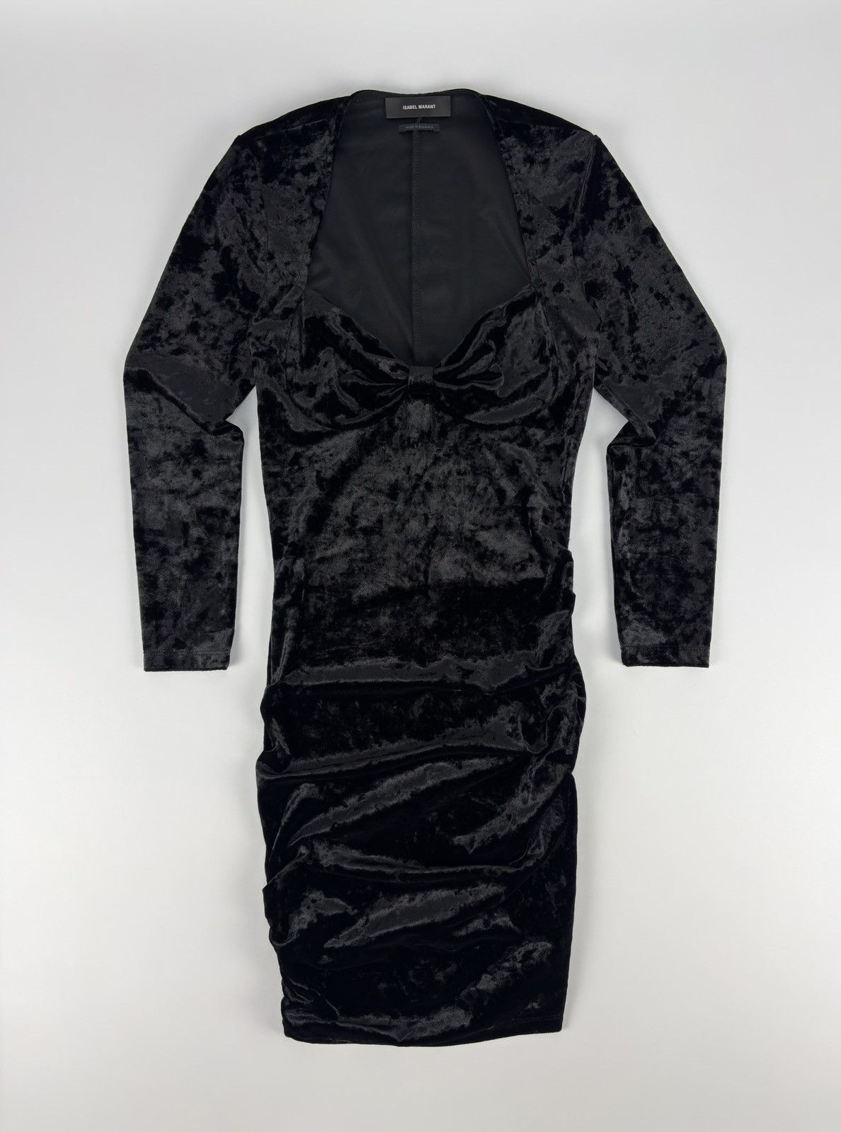 Isabel Marant Isabel Marant Goji Black Velvet Sweetheart Neck Mini Dress Size XS / US 0-2 / IT 36-38 - 3 Thumbnail