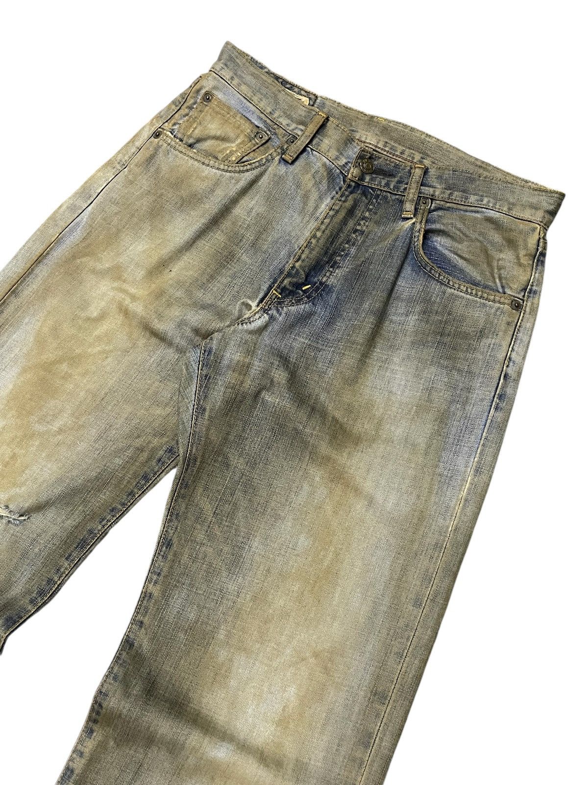 Edwin × Hysteric Glamour Edwin 503Z Muddy Wash Rusty Trashed Loose Jeans Size US 31 - 3 Thumbnail