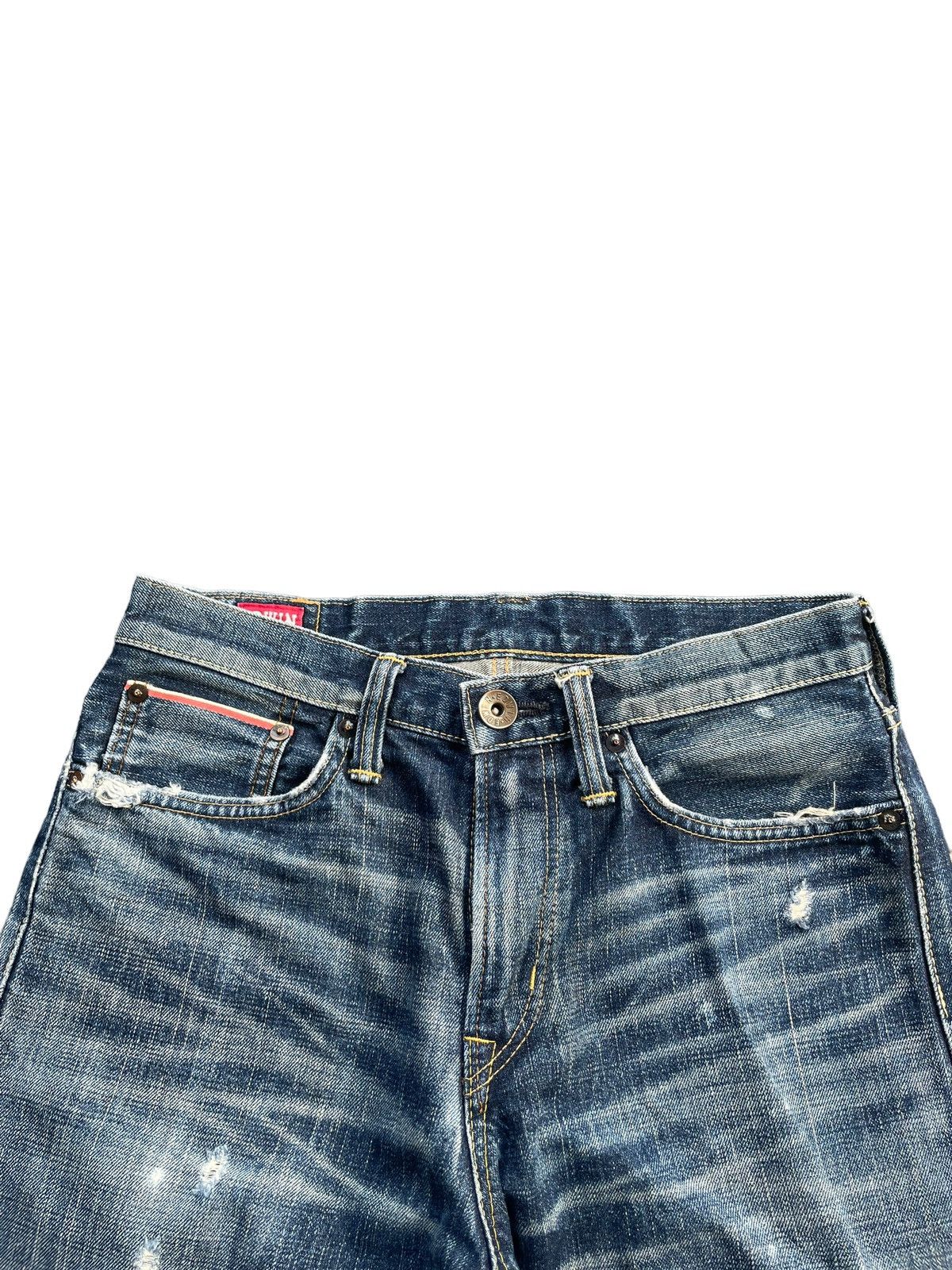 Edwin Vintage Edwin 505ZX Selvedge Distresed Denim Size US 31 - 8 Thumbnail