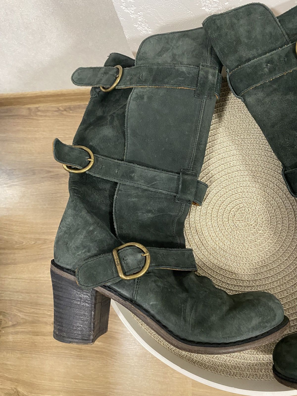 Fiorentini + Baker Fiorentini Baker Suede Buckle Biker Boots Size: 37.5 Size US 7.5 / IT 37.5 - 2 Thumbnail