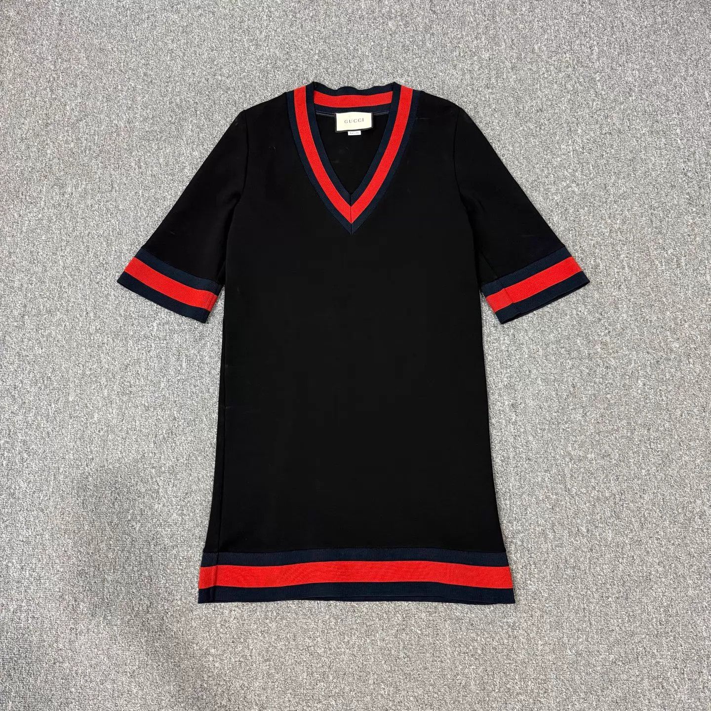 Gucci Gucci Black Red Collar Dress S 99 New Size S / US 4 / IT 40 - 1 Thumbnail