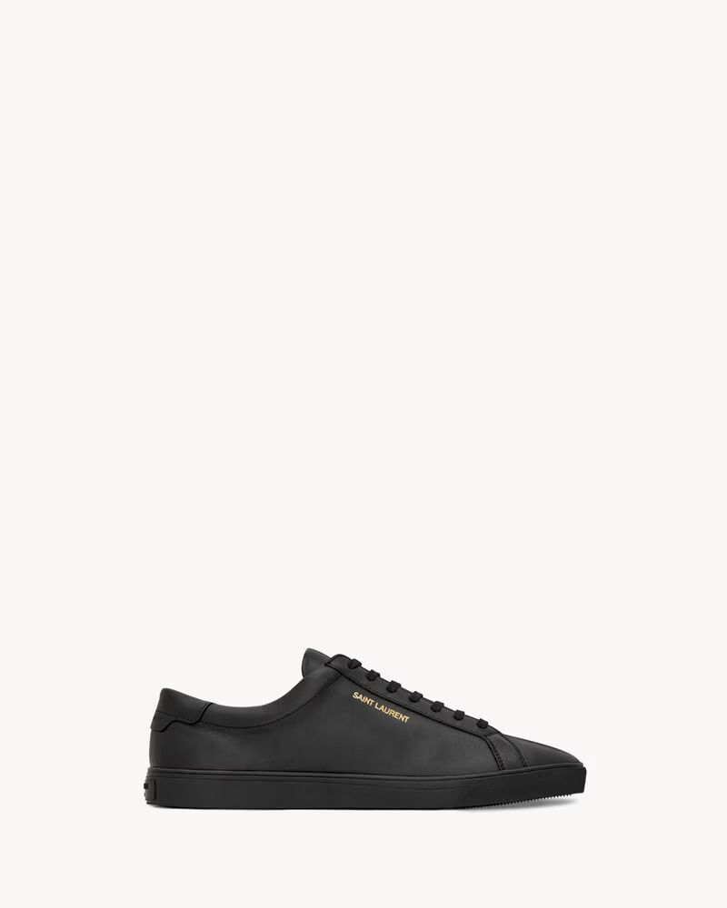 Saint Laurent Paris o1bcso1str1224 Andy Sneakers In Leather in Black Size US 9 / EU 42 - 1 Thumbnail