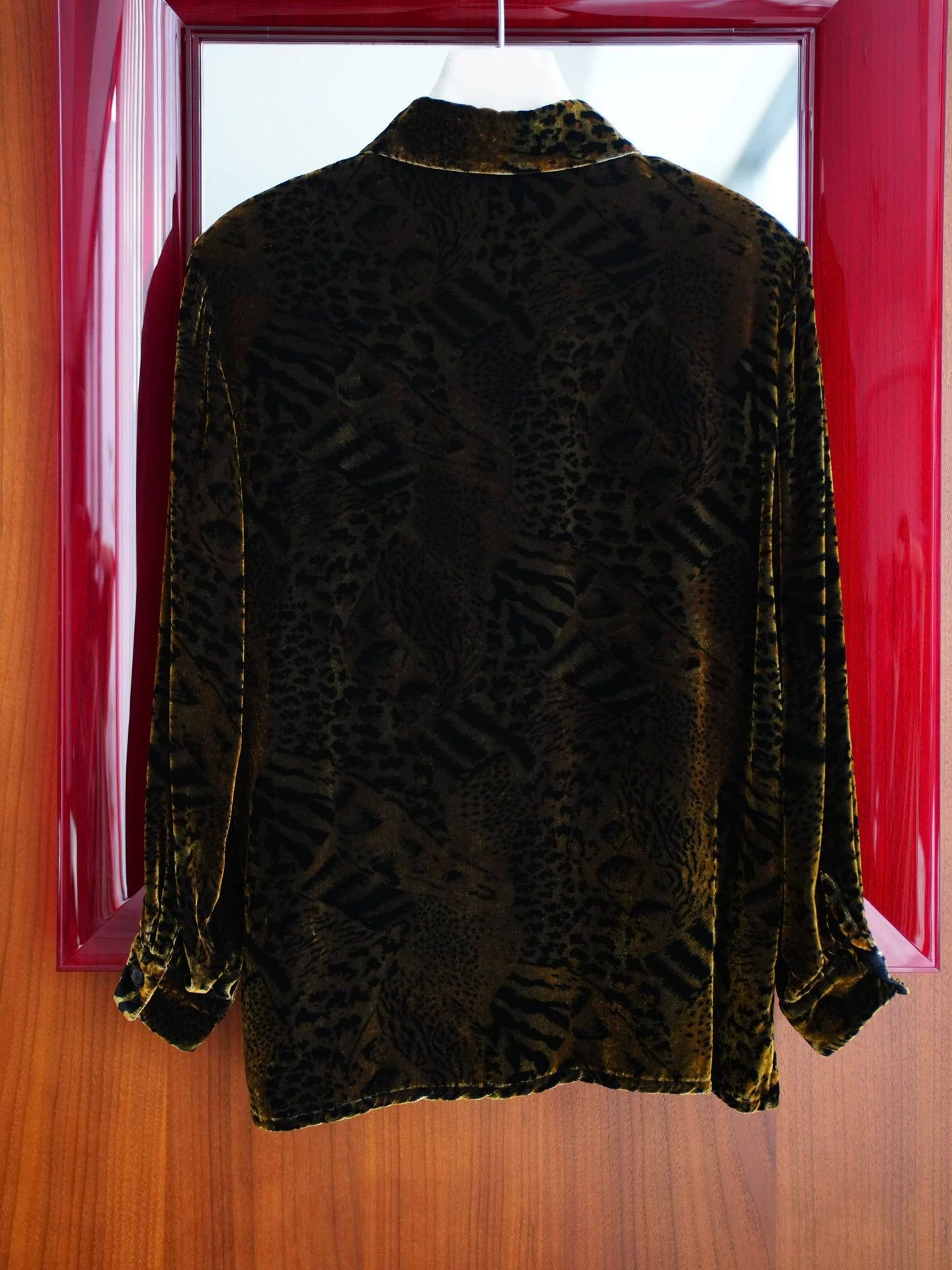 Vintage Vintage Niche Silk Velvet Animal Print Shirt (Pads) Size M / US 6-8 / IT 42-44 - 7 Thumbnail