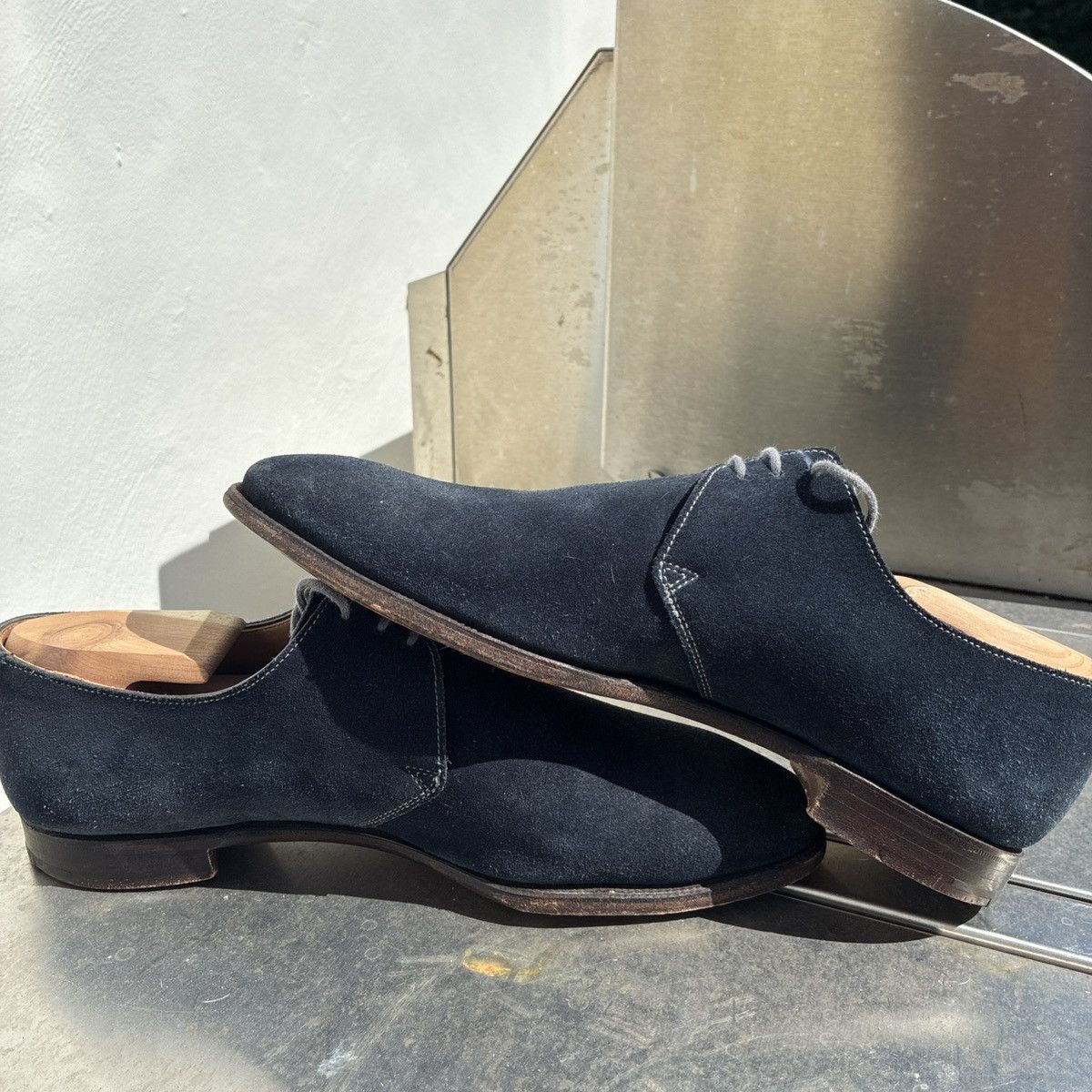 Crockett & Jones Crockett & Jones Hove 2 Unlined Blue Suede UK6.5E/US7.5 Size US 7.5 / EU 40-41 - 3 Thumbnail