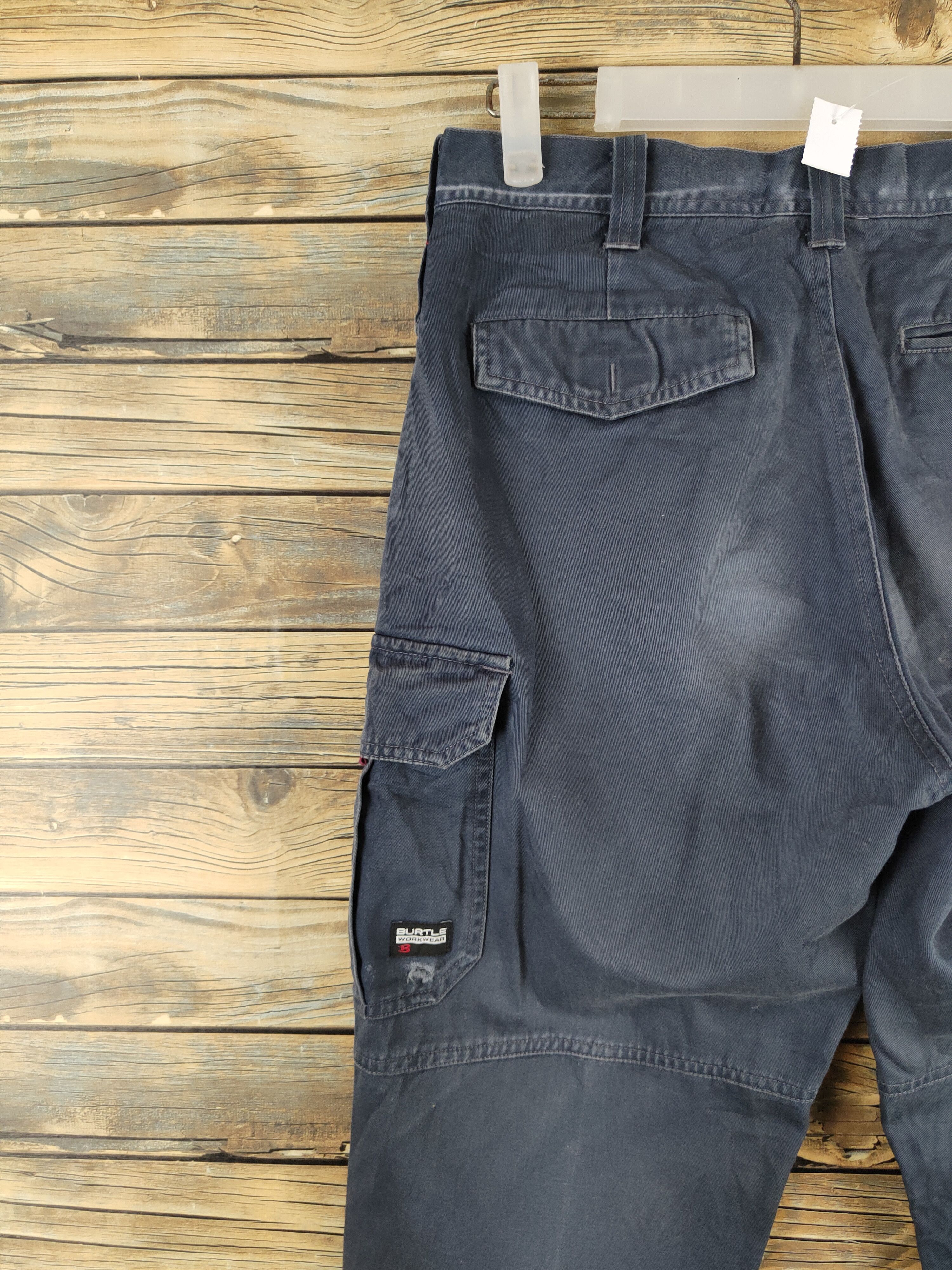 Japanese Brand Burtle Navy Faded Multipocket Tactical Cargo Pants #W2206 Size US 30 / EU 46 - 10 Thumbnail