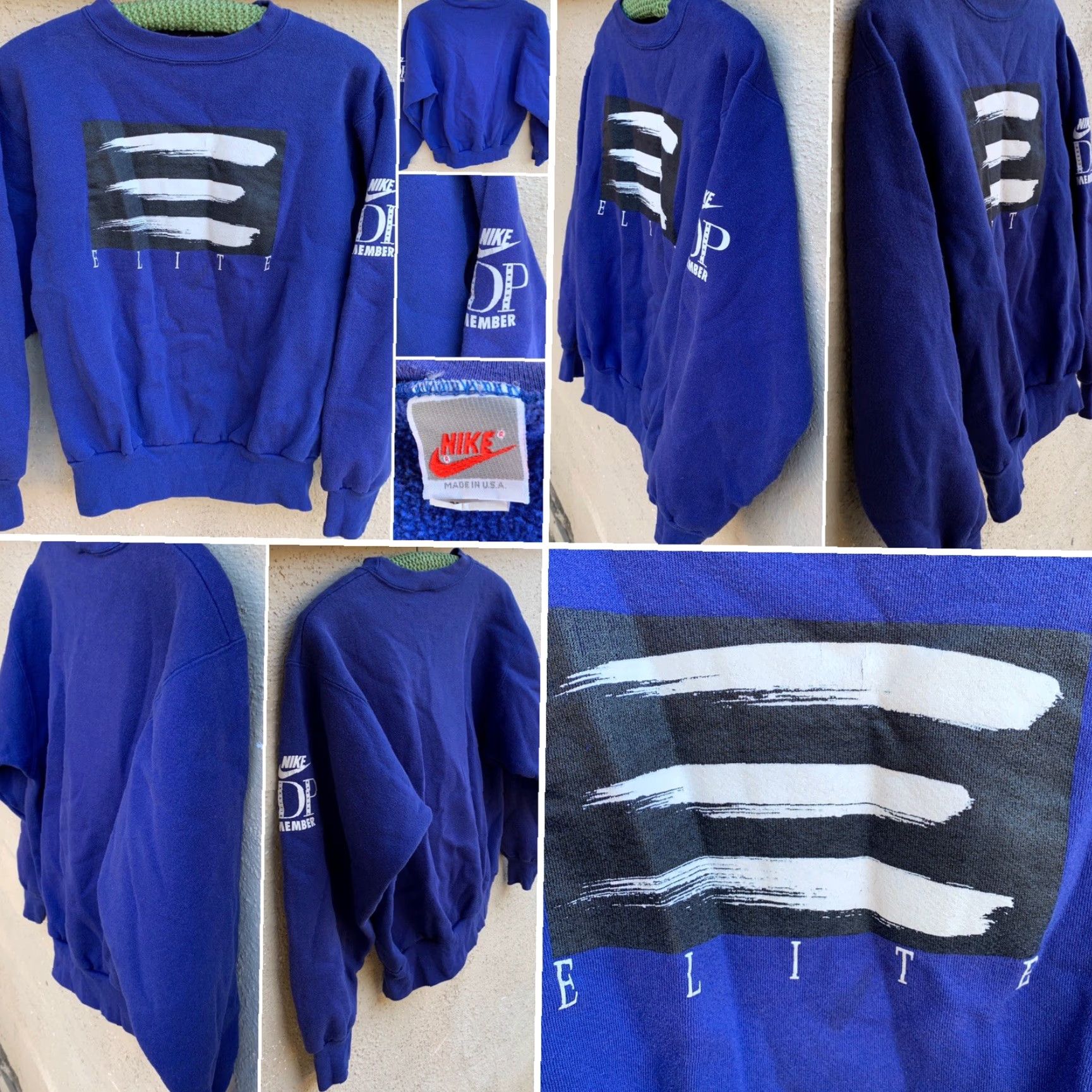 Nike Nike Elite IDP Member Sweatshirt Graphic Sweatshirt Crew Neck Made In USA Sz S Vintage Men’s Blues Size US S / EU 44-46 / 1 - 3 Thumbnail