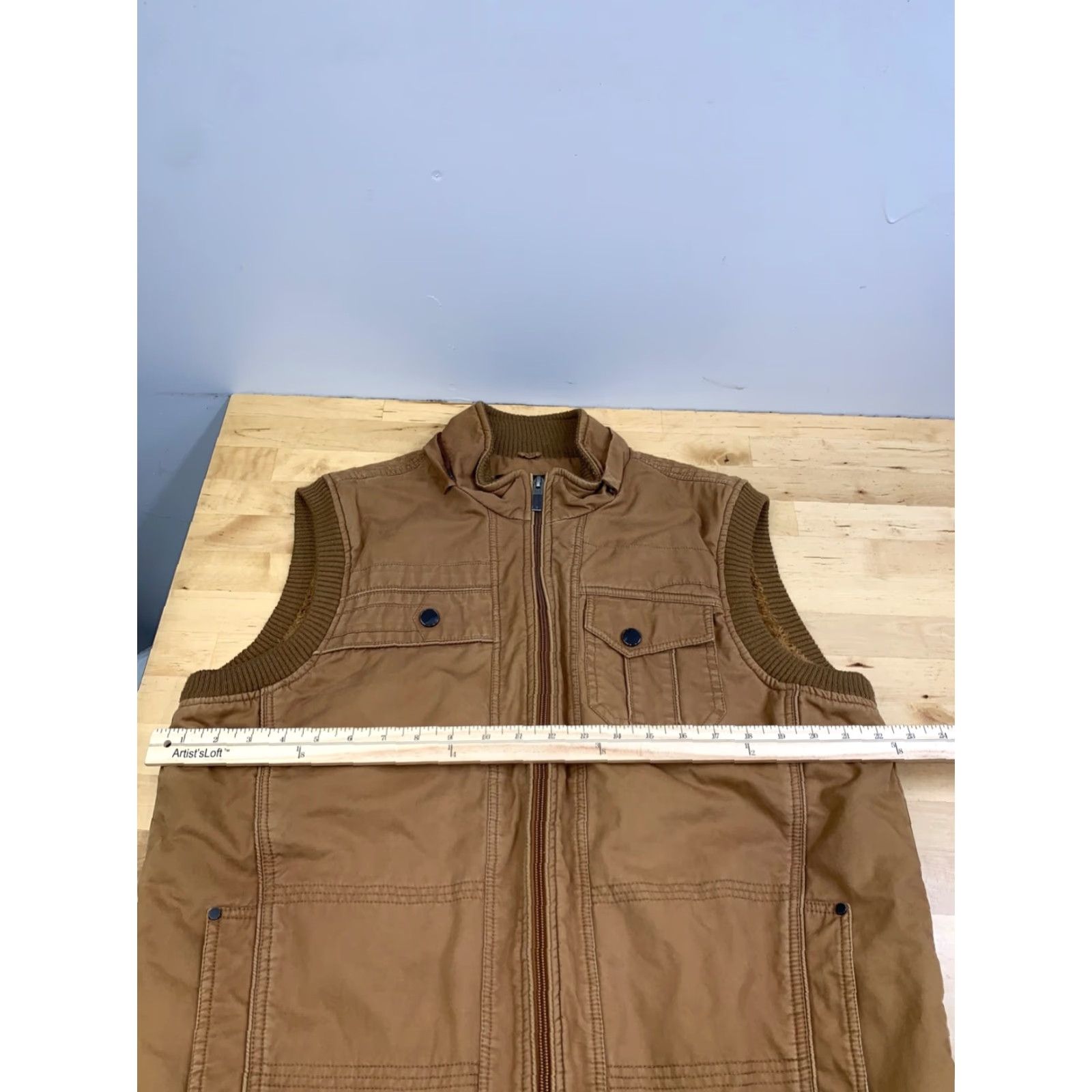 Vintage Monte Carlo Vest Jacket Mens XL Brown Full Zip Lined Polyester Outdoor Casual Winter Fall Spring Vest Size US XL / EU 56 / 4 - 6 Thumbnail