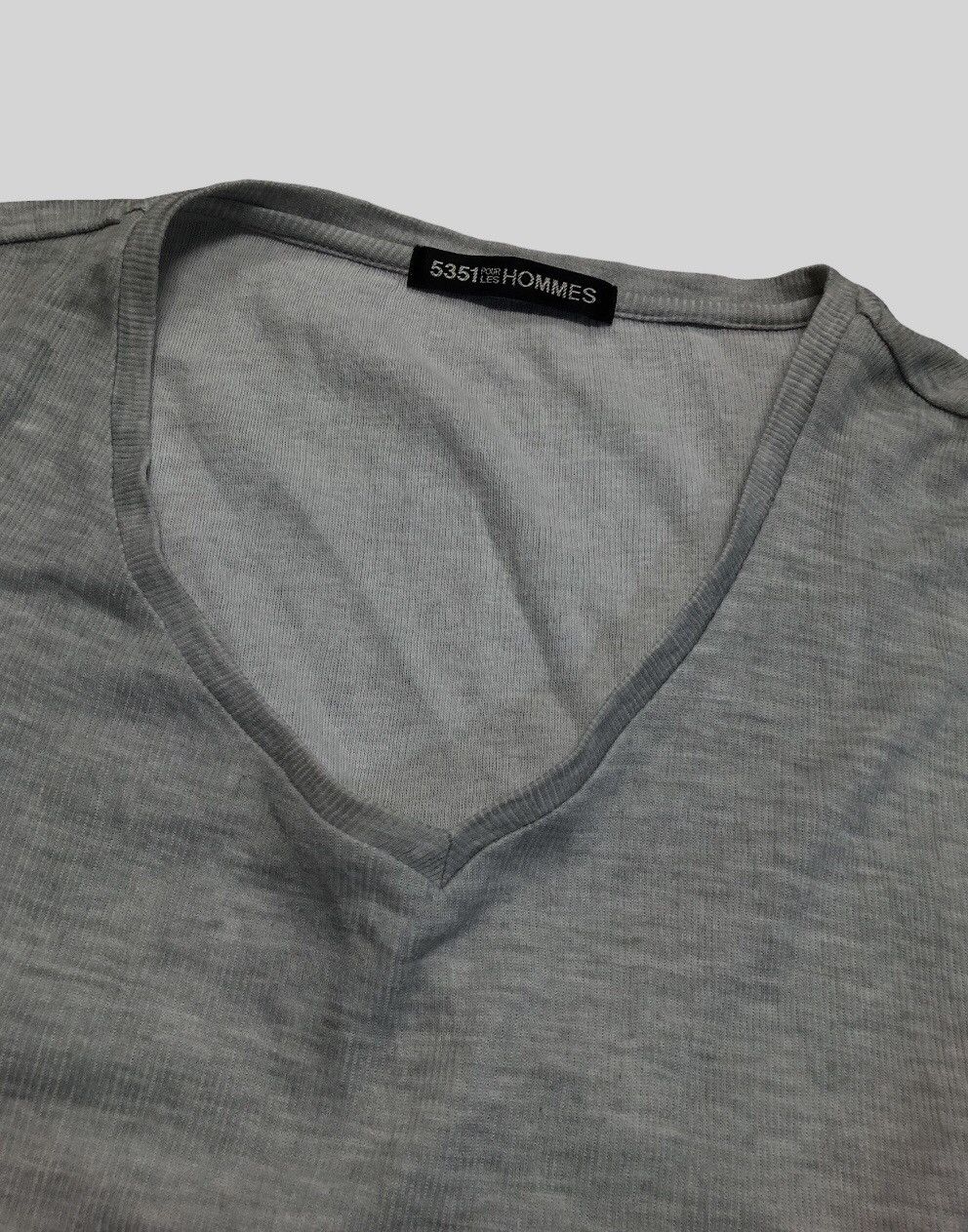 5351 POUR LES HOMMES × Designer 5351 Pour Les Hommes Vintage Long Sleeve Tee Shirt Size M / US 6-8 / IT 42-44 - 6 Thumbnail
