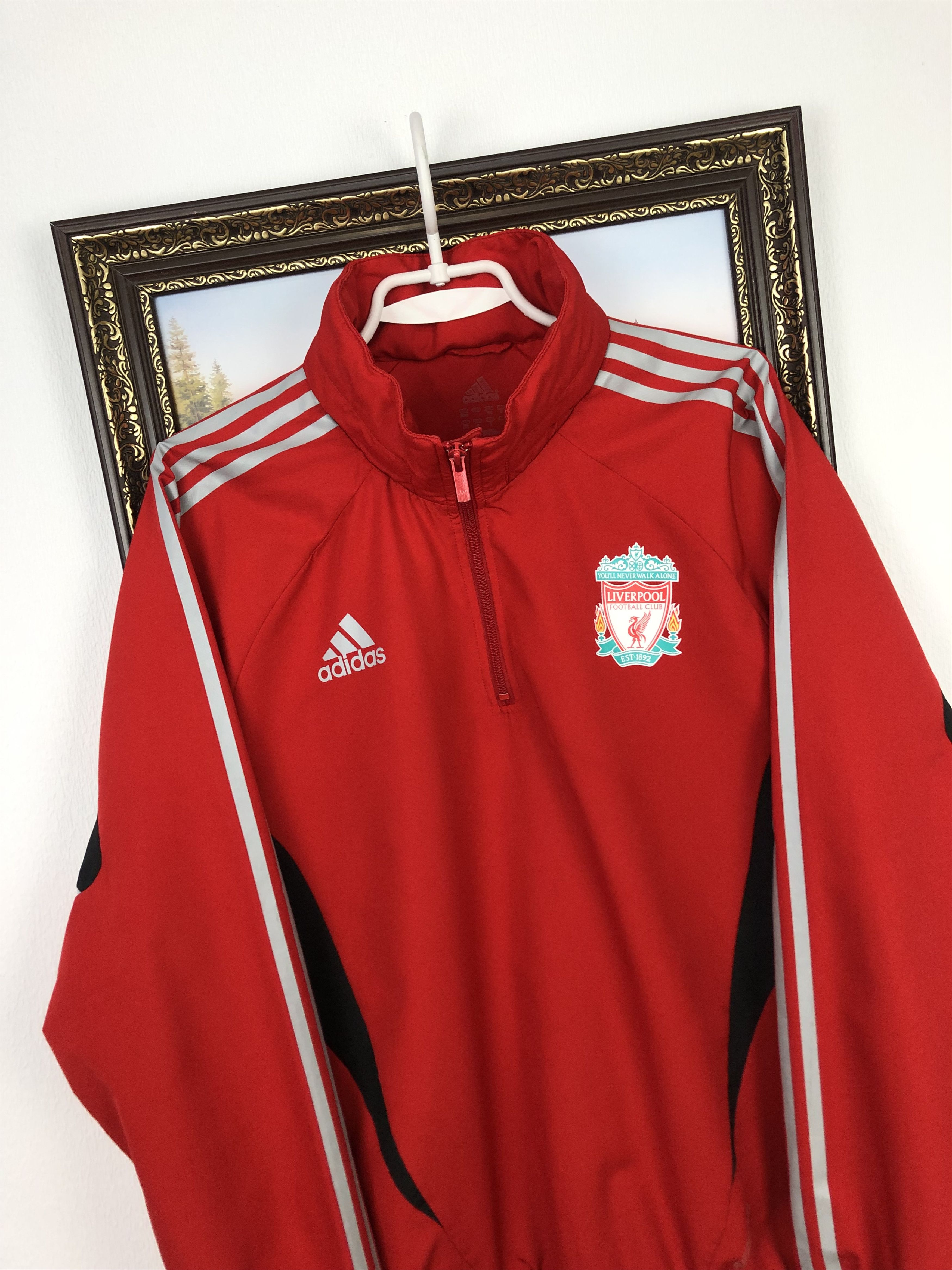 Adidas Vintage Adidas Liverpool Football Jacket Soccer Track Top Size US L / EU 52-54 / 3 - 3 Thumbnail