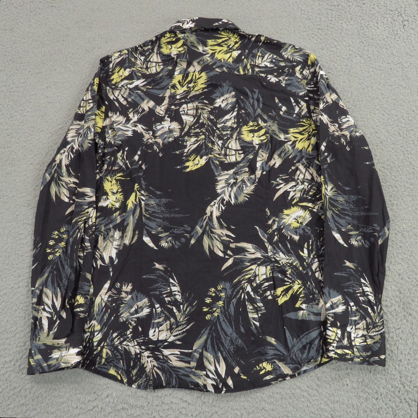 Vintage Father Sons Shirt Mens Large SLIM Fit Black Yellow Floral Graphic Button Down Size US L / EU 52-54 / 3 - 5 Thumbnail