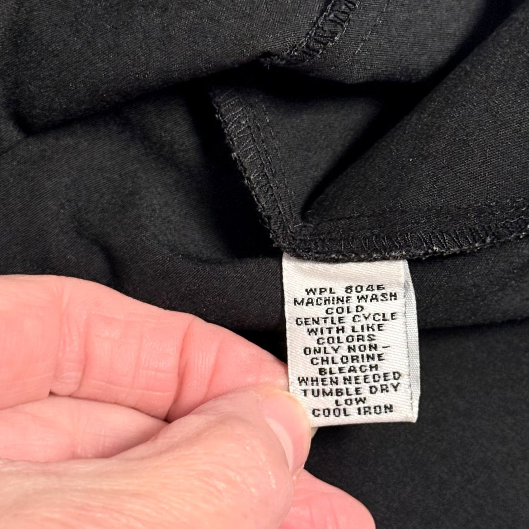 Style & Co Whimsygoth Blouse Style & Co 18W Black Stretch Button-Up 3/4 Sleeve Women's Plus Size Workwear Shirt Size XXL / US 16-18 / IT 52-54 - 4 Thumbnail