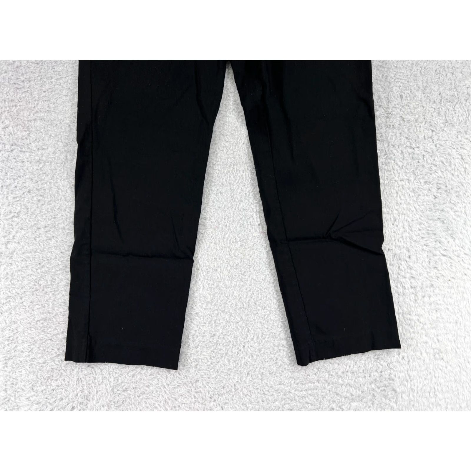 Vintage VINTAGE Mario Serrani Pants Women 10 Black Straight Polyester Rayon Knit Chino Regular Zip Pockets Flat Front Buckle Size 32" / US 10 / IT 46 - 4 Thumbnail
